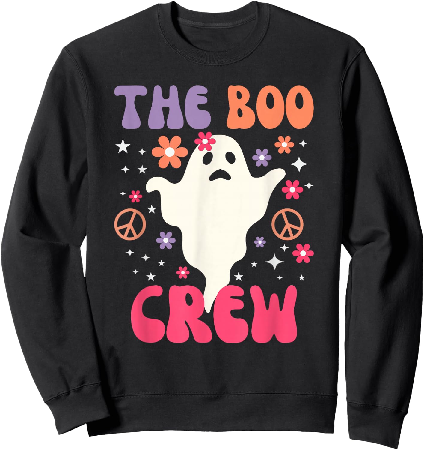 Halloween The Boo Crew - Cute Ghost - Spooky Family Matching Sweatshirt - Sweatshirt | Black