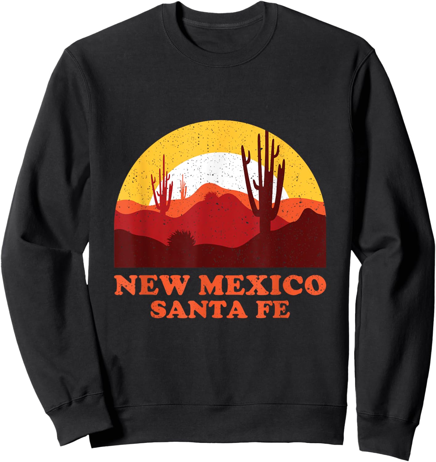 Vintage New Mexico Desert Santa Fe Sunset Travel Souvenir Sweatshirt - Sweatshirt | Black