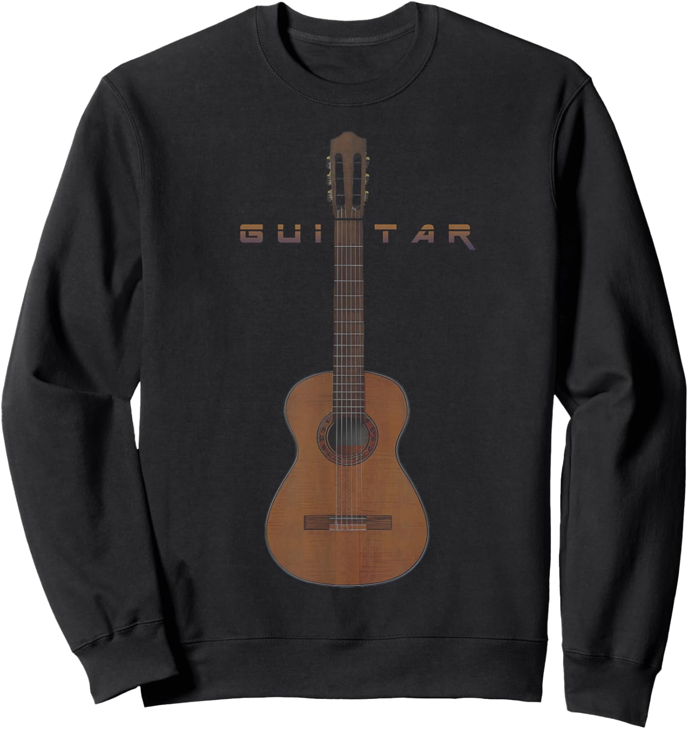 Acoustic Guitar, Guitarist, Guitar Player, Guitar Art Lover Sweatshirt - Sweatshirt | Black