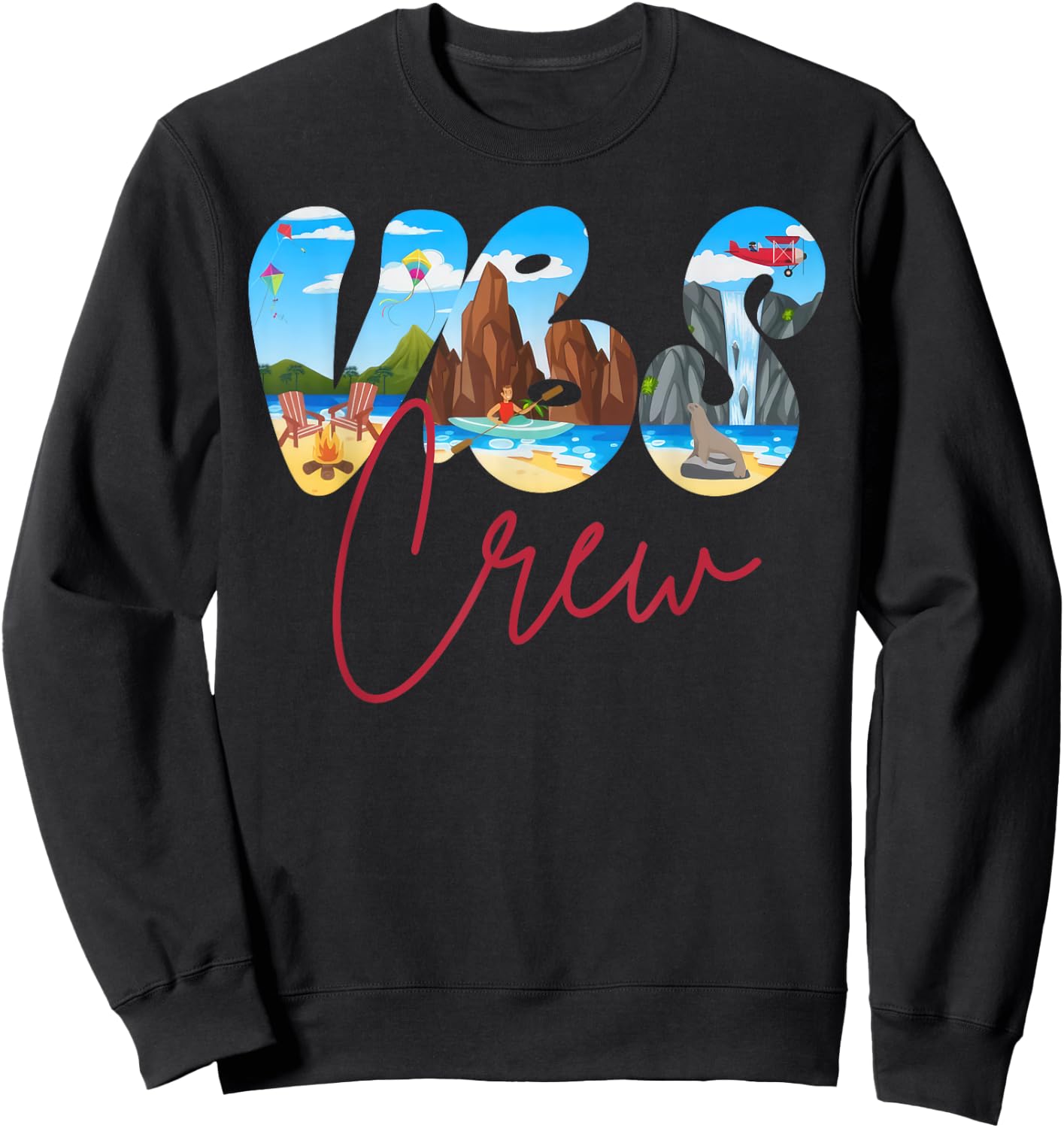 Scuba VBS Crew Breaker Rock Beach VBS 2024 Christian Women Kids Sweatshirt - Sweatshirt | Black
