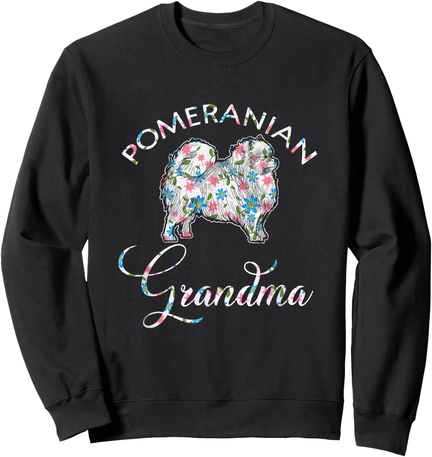 Pomeranian Grandma Pomeranian Sweatshirt - Sweatshirt | Black
