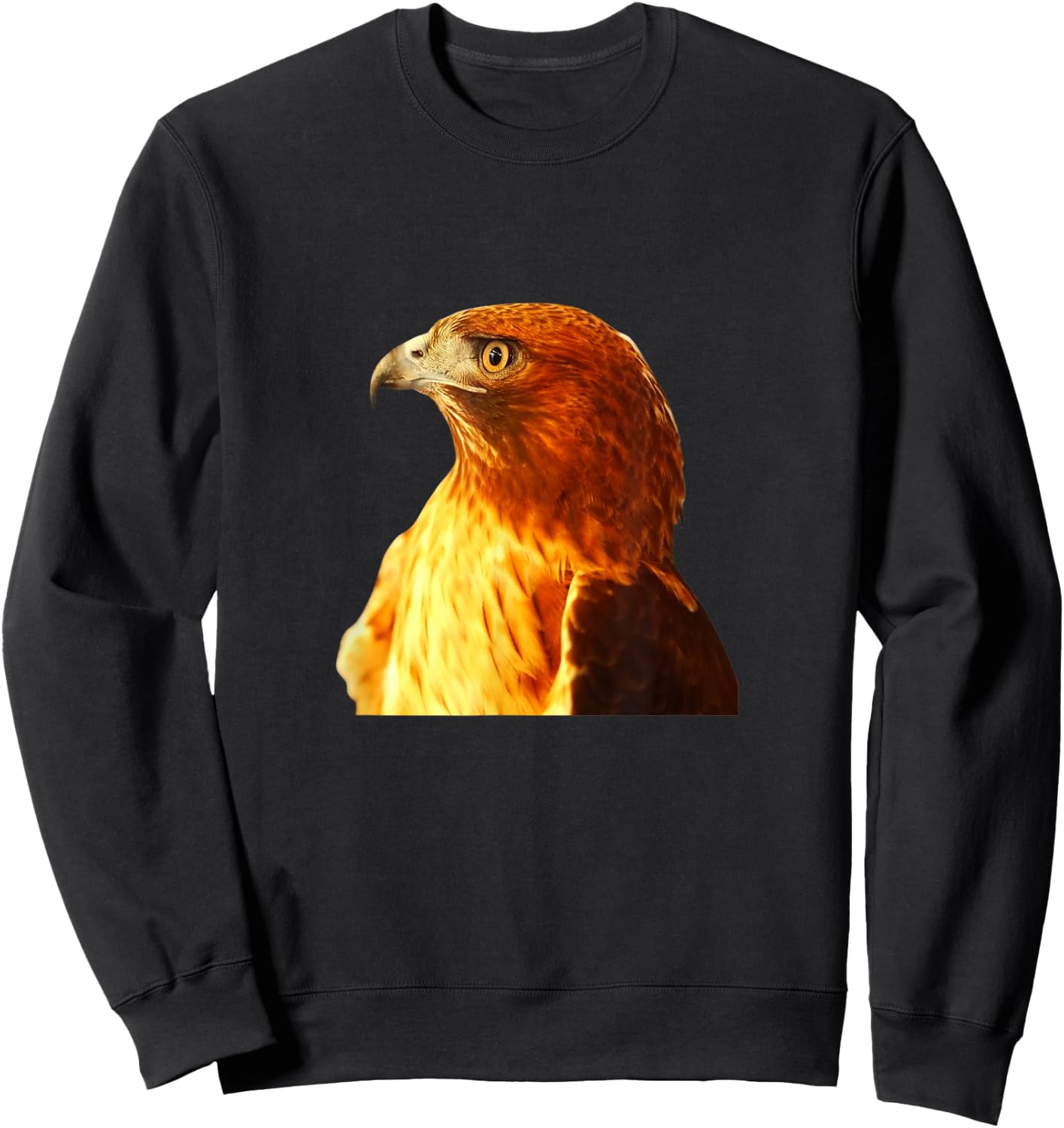 Hawk Shirt Red-Shouldered Hawk Bird Ornithology Sweatshirt - Sweatshirt | Black