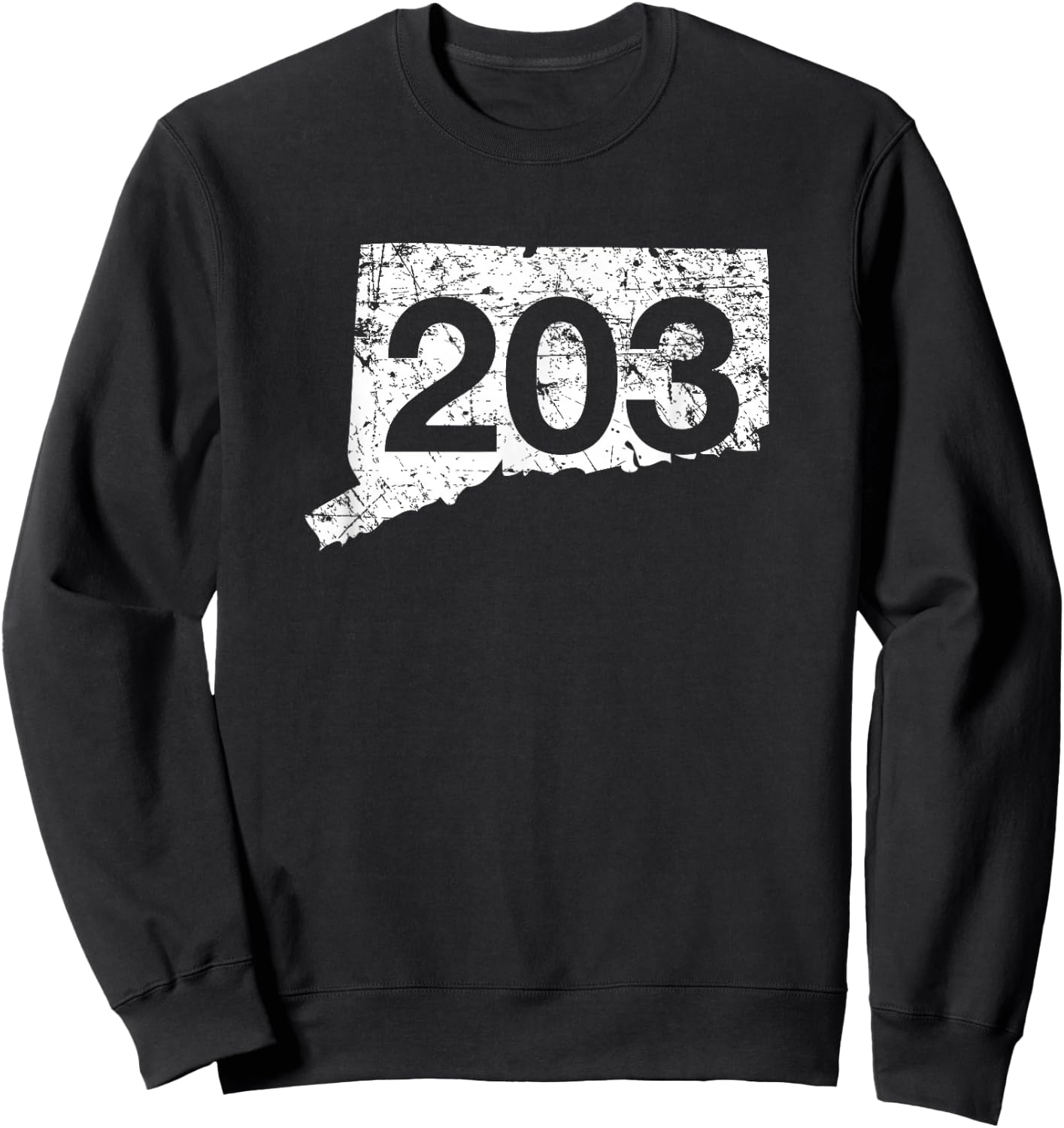 Stamford Bridgeport Area Code 203 Shirt, Connecticut Gift Sweatshirt - Sweatshirt | Black