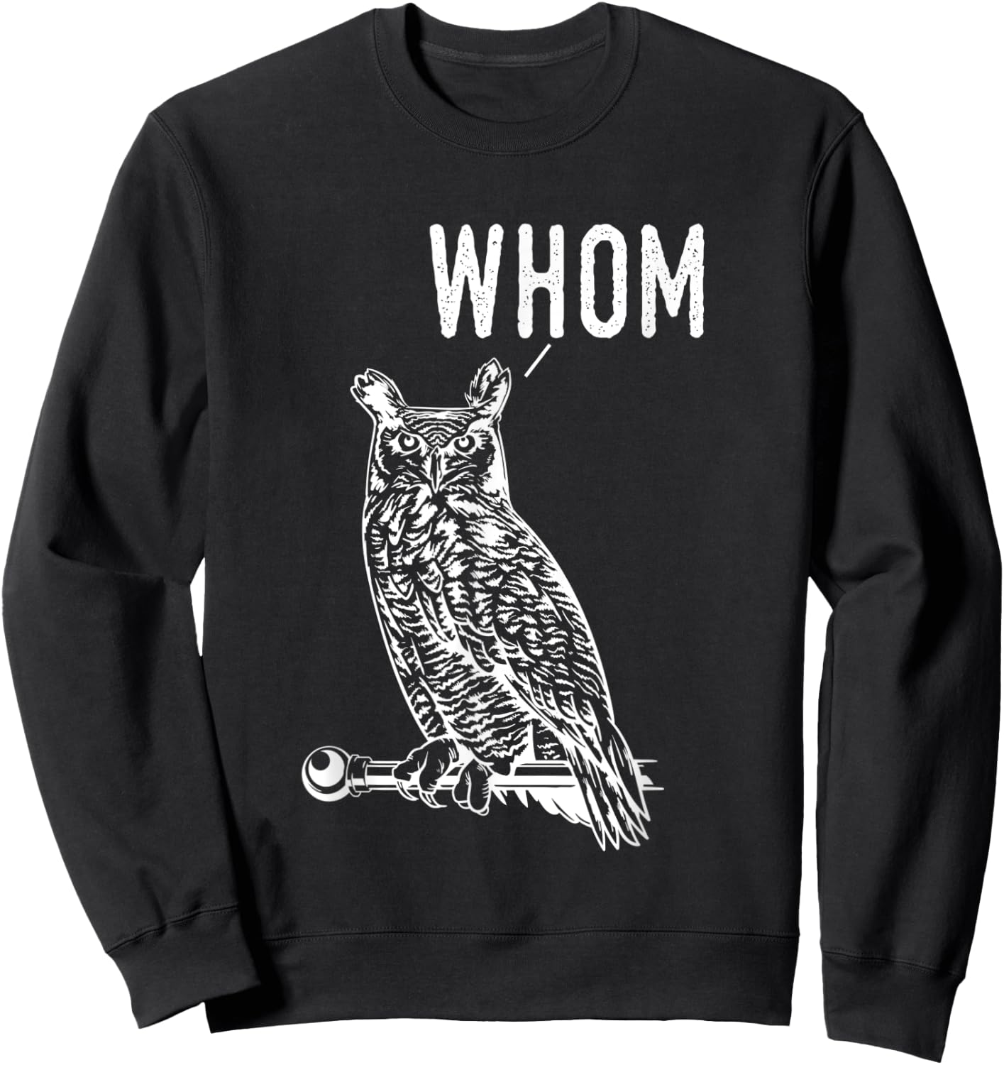 Whom Funny Spooky Own English Teacher Grammar Expert Men Women Sweatshirt - Sweatshirt | Black