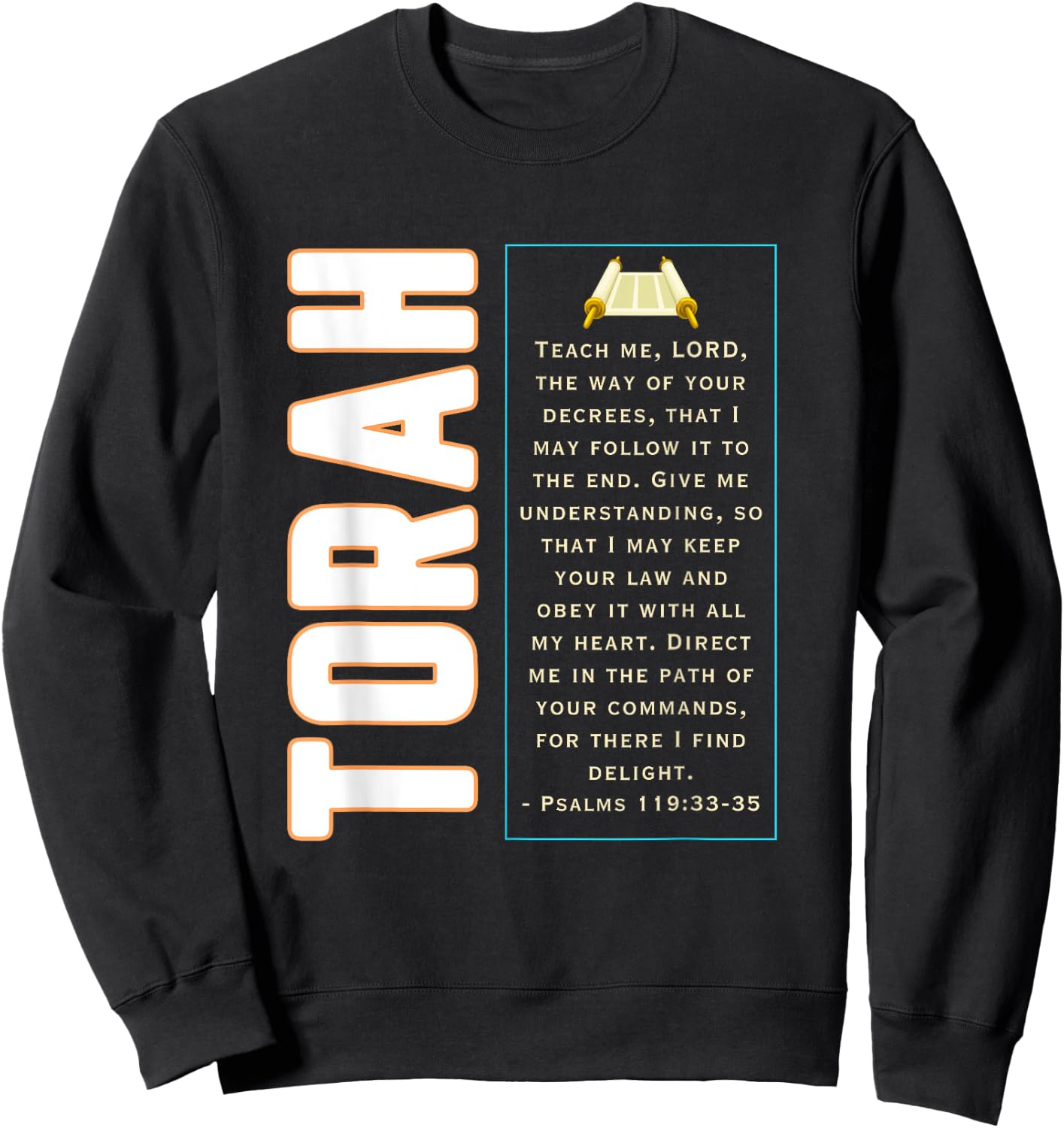 Lion of Judah Torah Observant Hebrew Roots Sweatshirt - Sweatshirt | Black