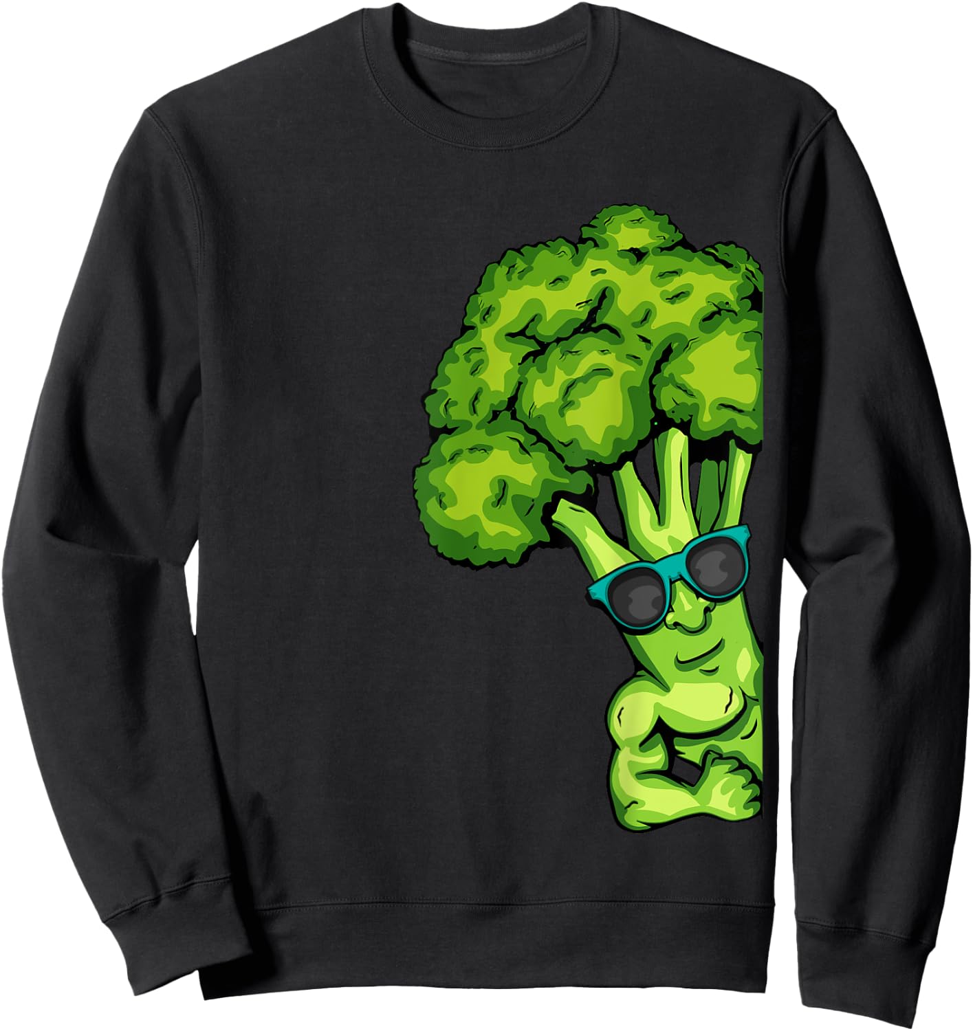 Broccoli Lover Healthy Vegetables Gym Fitness Bodybuilding Sweatshirt - Sweatshirt | Black