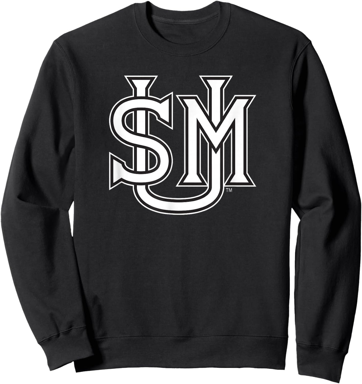 University of Southern Maine USM Monogram Logo Sweatshirt - Sweatshirt | Black