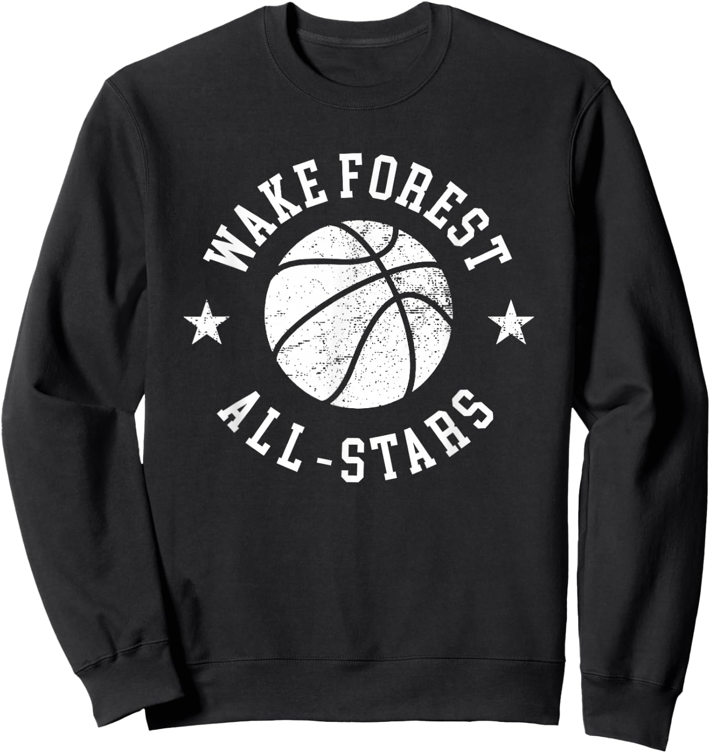 Wake Forest Vintage All-Stars Retro 80s Basketball Sweatshirt - Sweatshirt | Black
