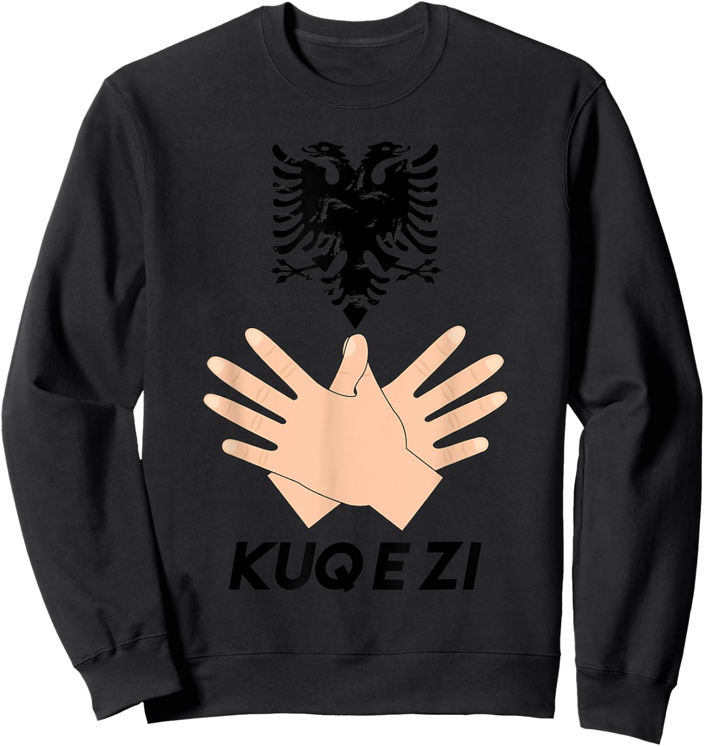 Albanian Flag Shqip Shqiponja Albanian Eagle Albania Sweatshirt - Sweatshirt | Black