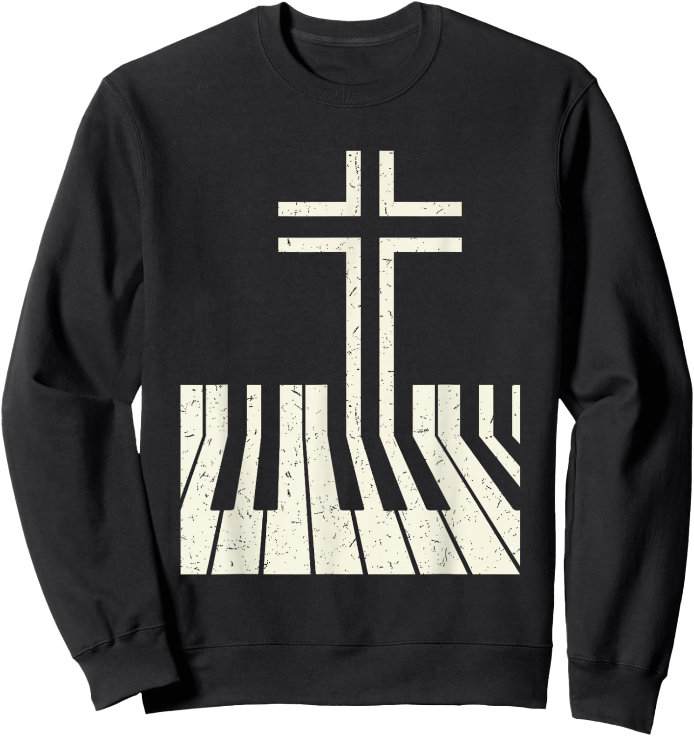 Christian Piano Player Piano Teacher Keyboard Sweatshirt - Sweatshirt | Black