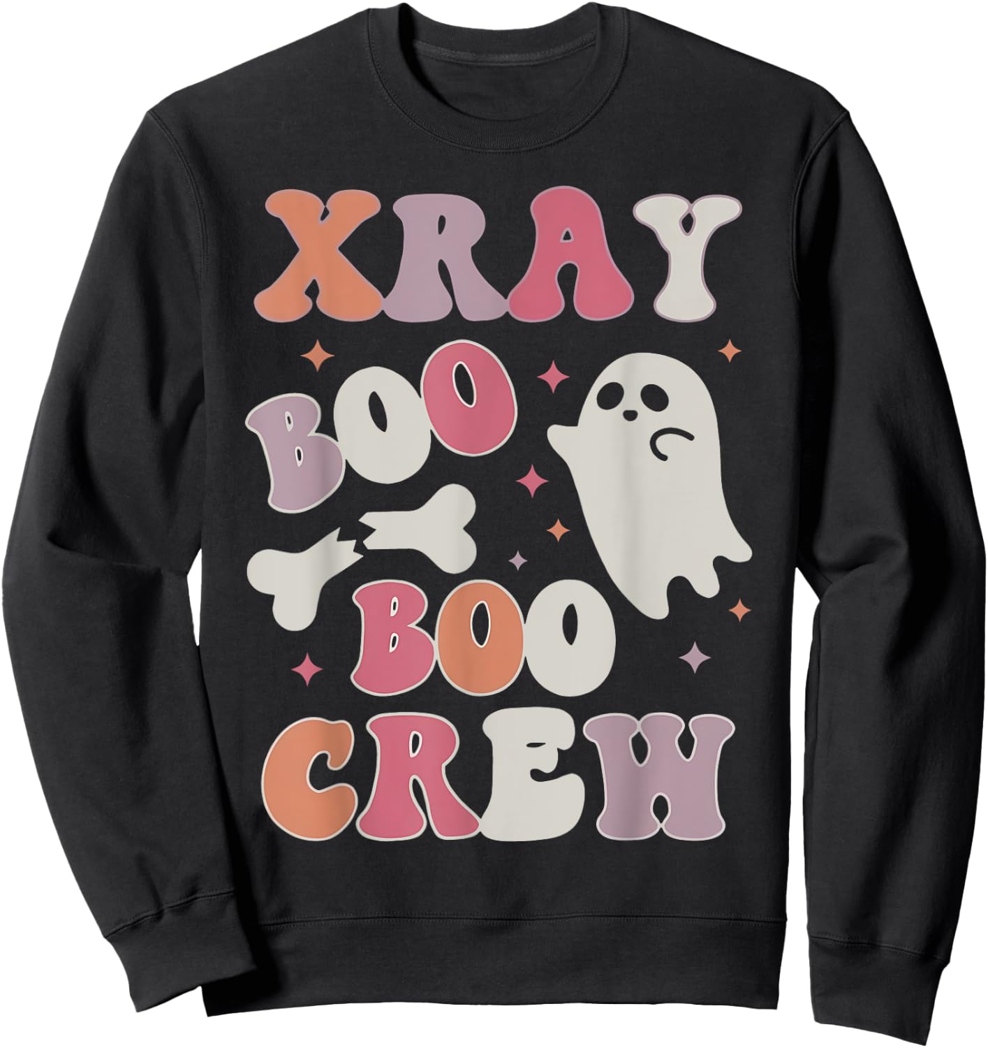 X Ray Boo Boo Crew Ghost Radiology Halloween Fall Nurse Sweatshirt - Sweatshirt | Black