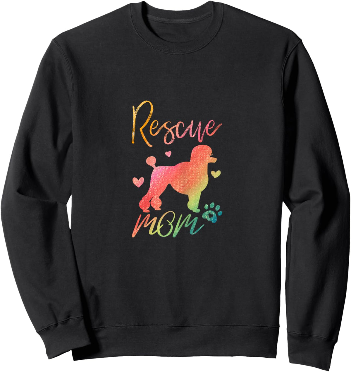 Rescue Poodle Mom Adopt Don't Shop Dog Rights Pet Adoption Women Sweatshirt - Sweatshirt | Black