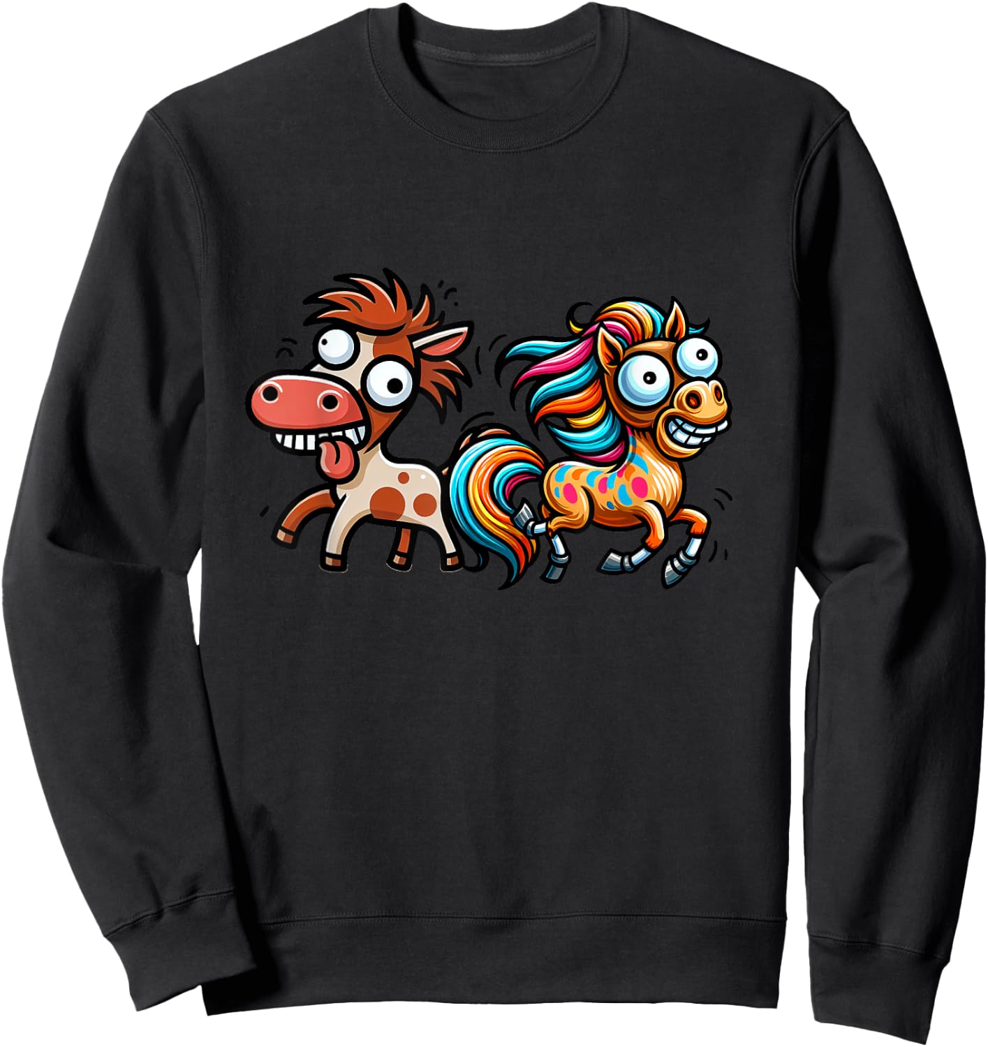 Funny Funny Horses Horse Rider Birthday Sweatshirt - Sweatshirt | Black