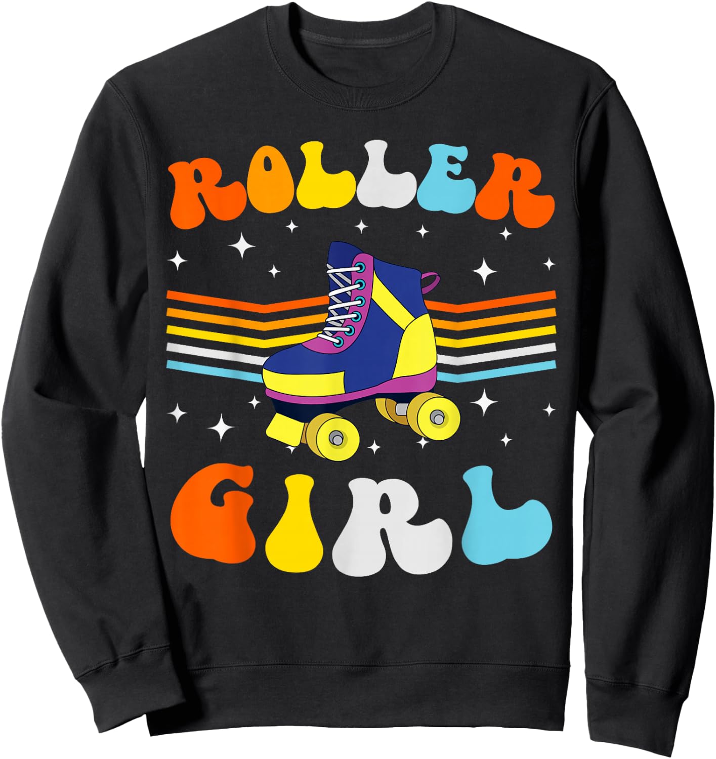 Roller Girl Roller Skating Rollerblade Skater Sweatshirt - Sweatshirt | Black