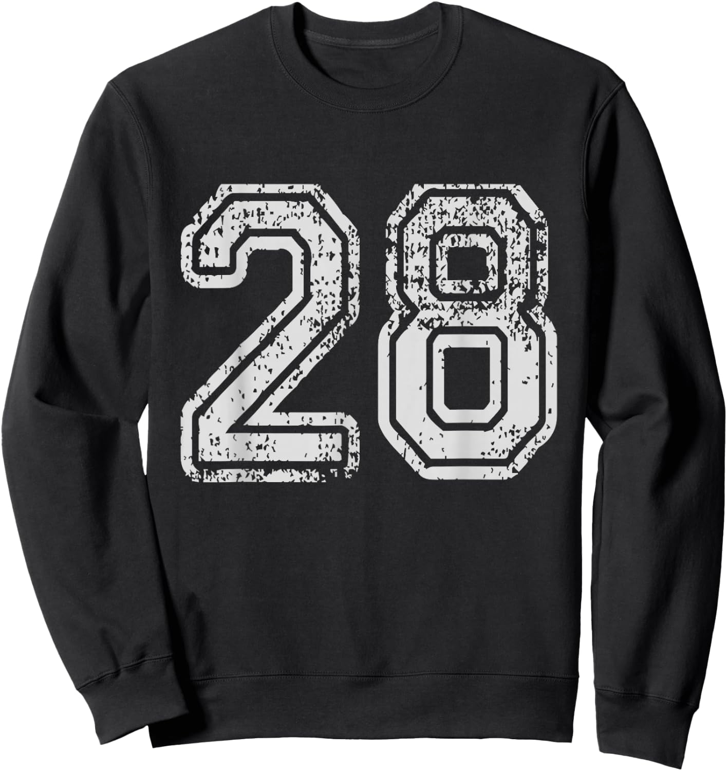Team Jersey Uniforms Number 28 School Sports 28th Birthday Sweatshirt - Sweatshirt | Black