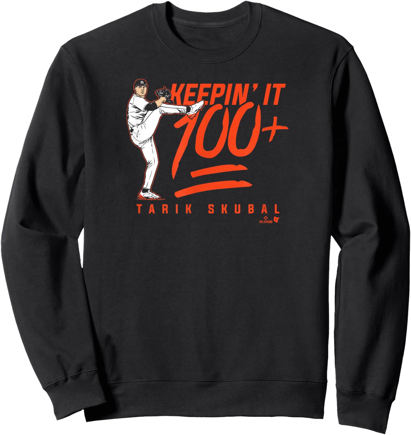 Tarik Skubal - Keepin' It 100+ - Detroit Baseball Sweatshirt - Sweatshirt | Black