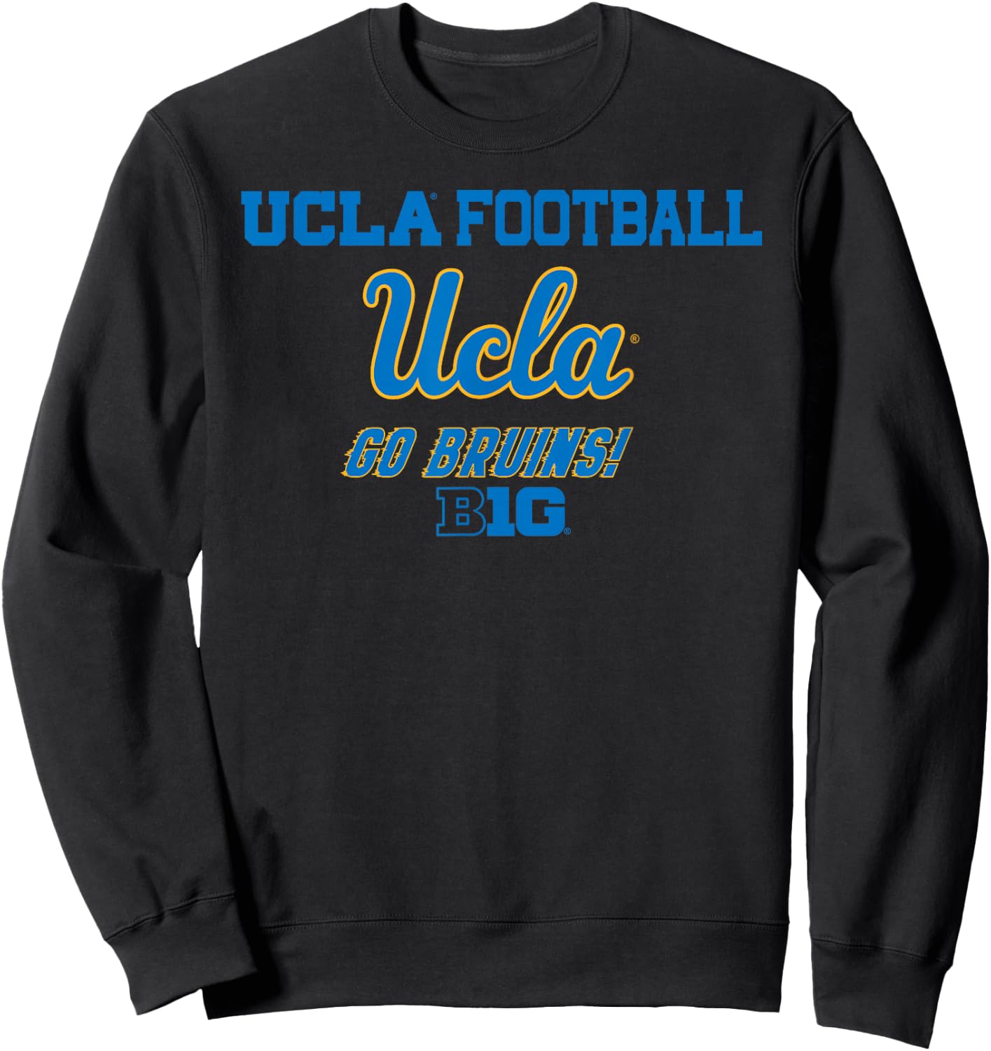UCLA Bruins Big 10 Football Officially Licensed Sweatshirt - Sweatshirt | Black