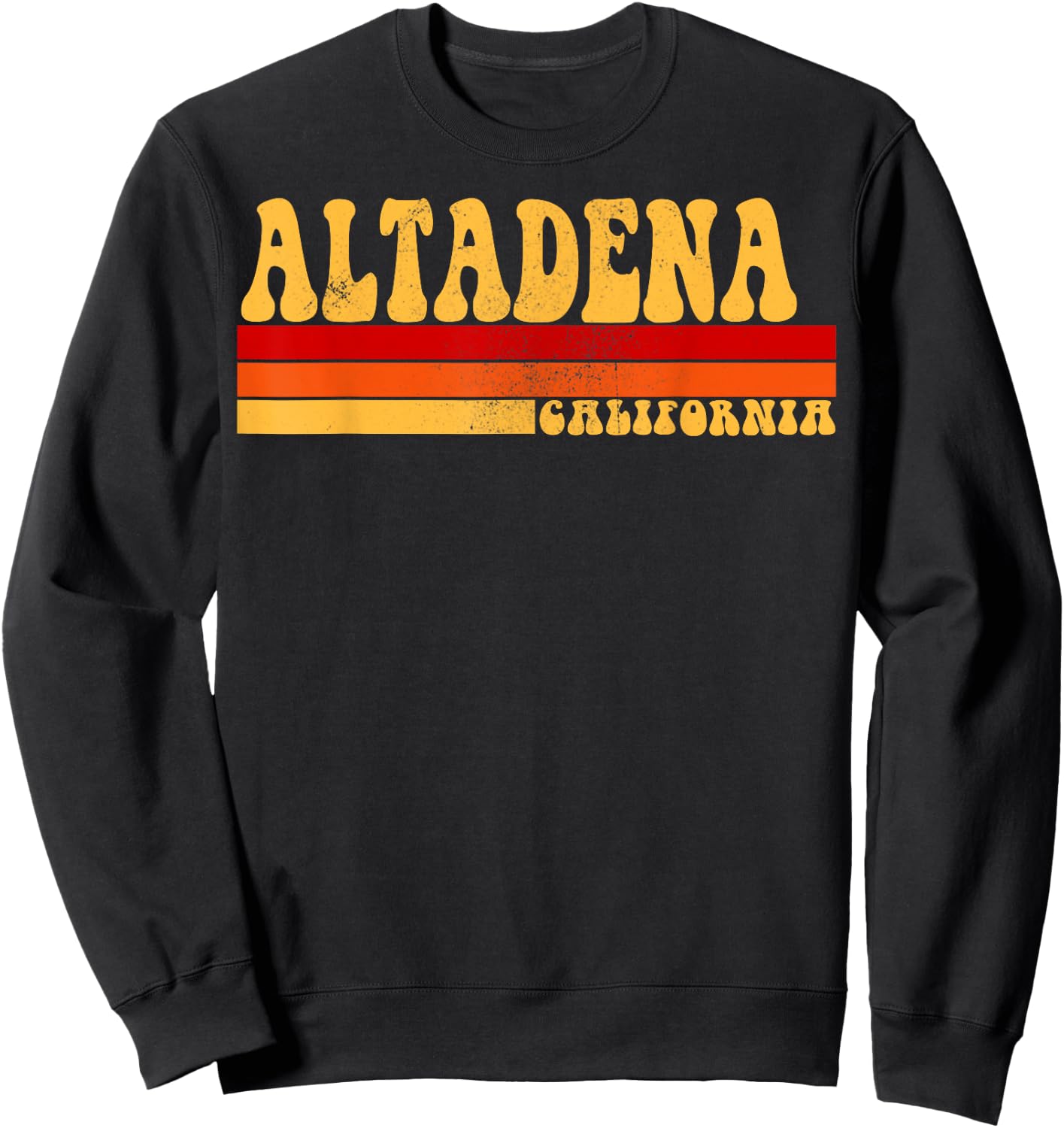 ALTADENA California City Vintage Roots Retro Design 70s 80s Sweatshirt - Sweatshirt | Black
