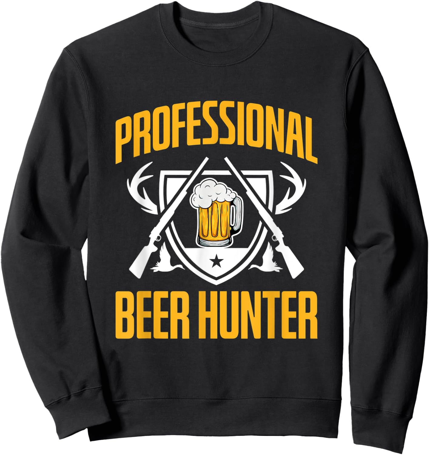 Professional Beerhunter for beer lover and hunter Sweatshirt - Sweatshirt | Black