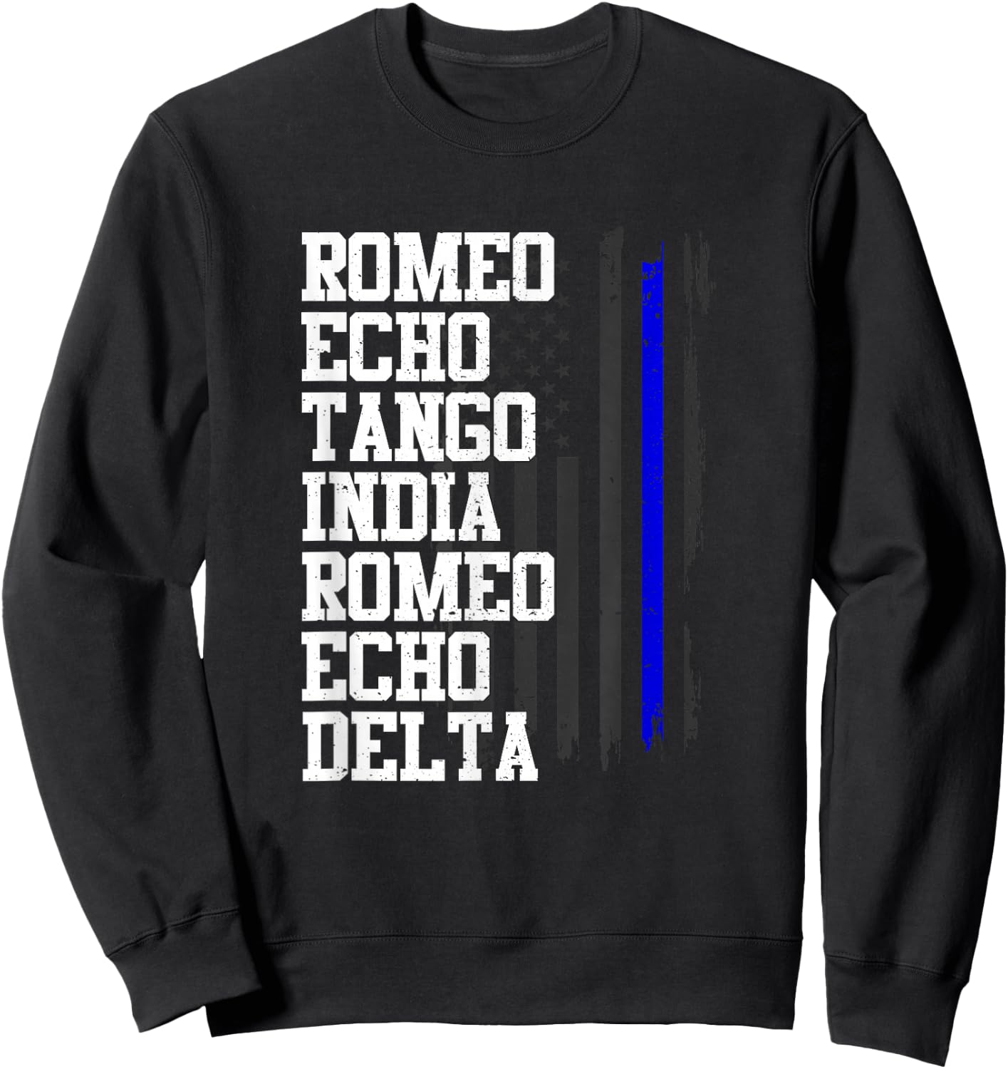 Romeo Echo Tango India Romeo Echo Delta Retired Military Sweatshirt - Sweatshirt | Black