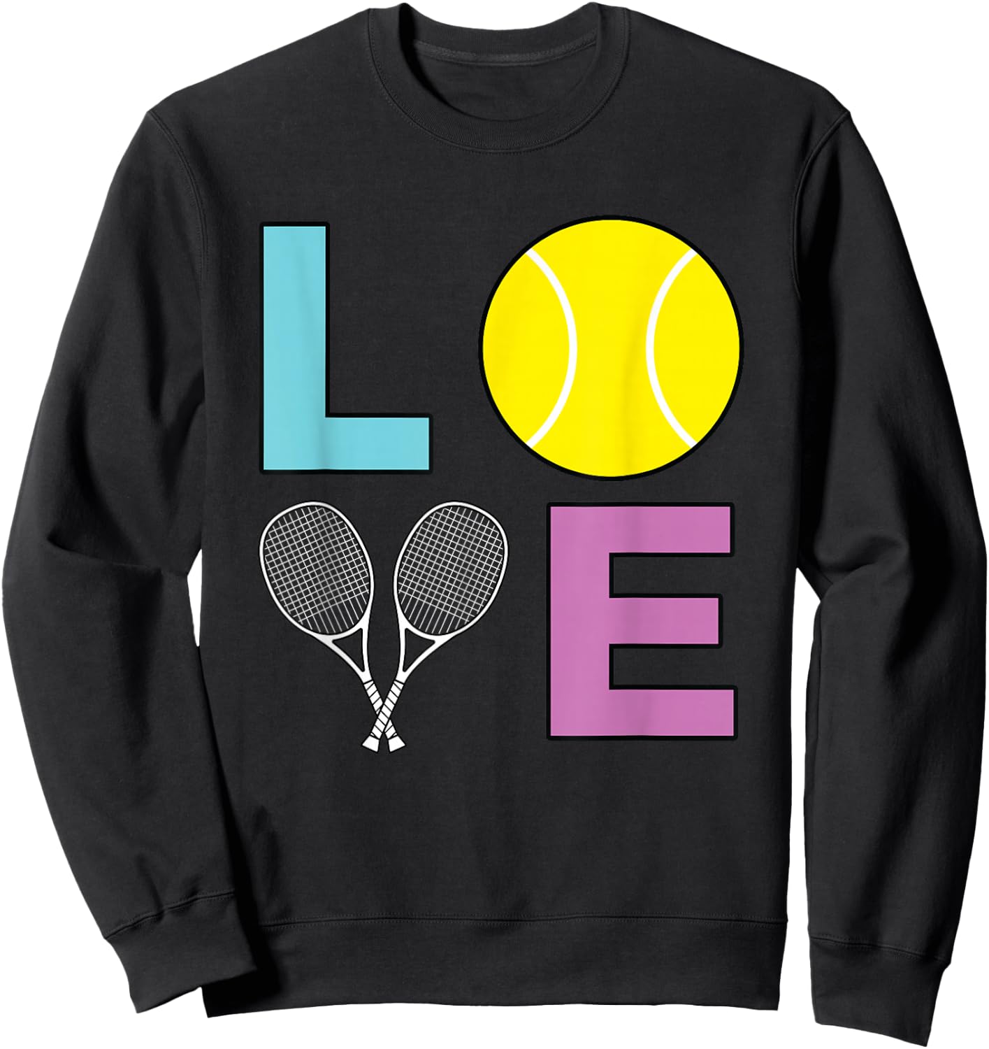 I Love Tennis - Tennis Player Small Sweatshirt - Sweatshirt | Black