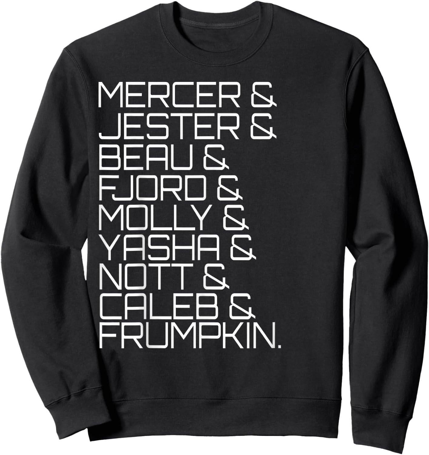 Character List Second Campaign Shirt Sweatshirt - Sweatshirt | Black