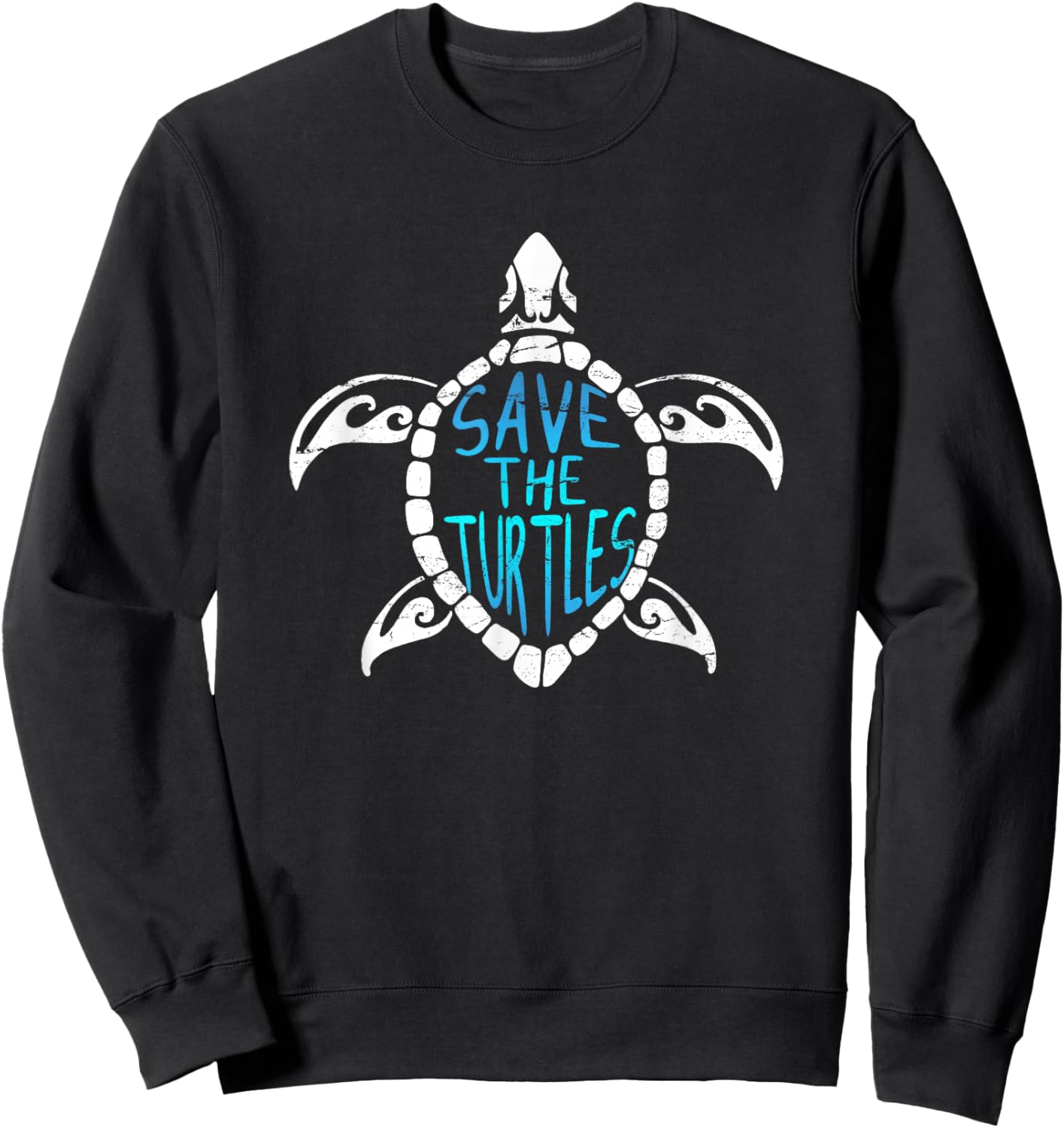 Save The Turtles Shirt Protect Ocean Animals Gift Sweatshirt - Sweatshirt | Black