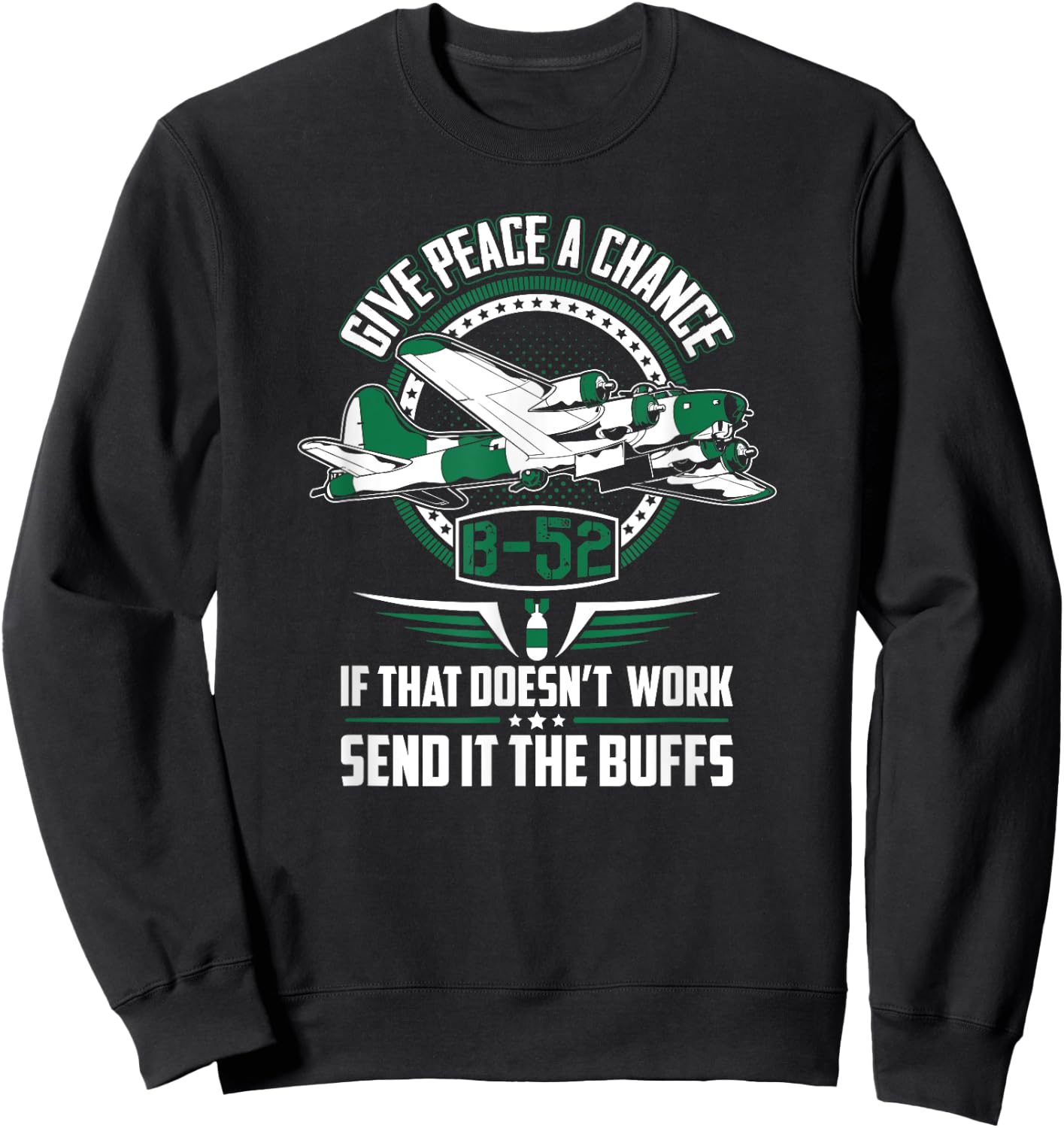 Military B-52 Bomber Sweatshirt - Sweatshirt | Black