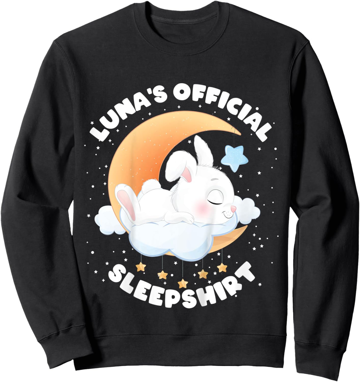 Kids Cute Pajamas pyjamama pj top for toddler for girl Luna Sweatshirt - Sweatshirt | Black