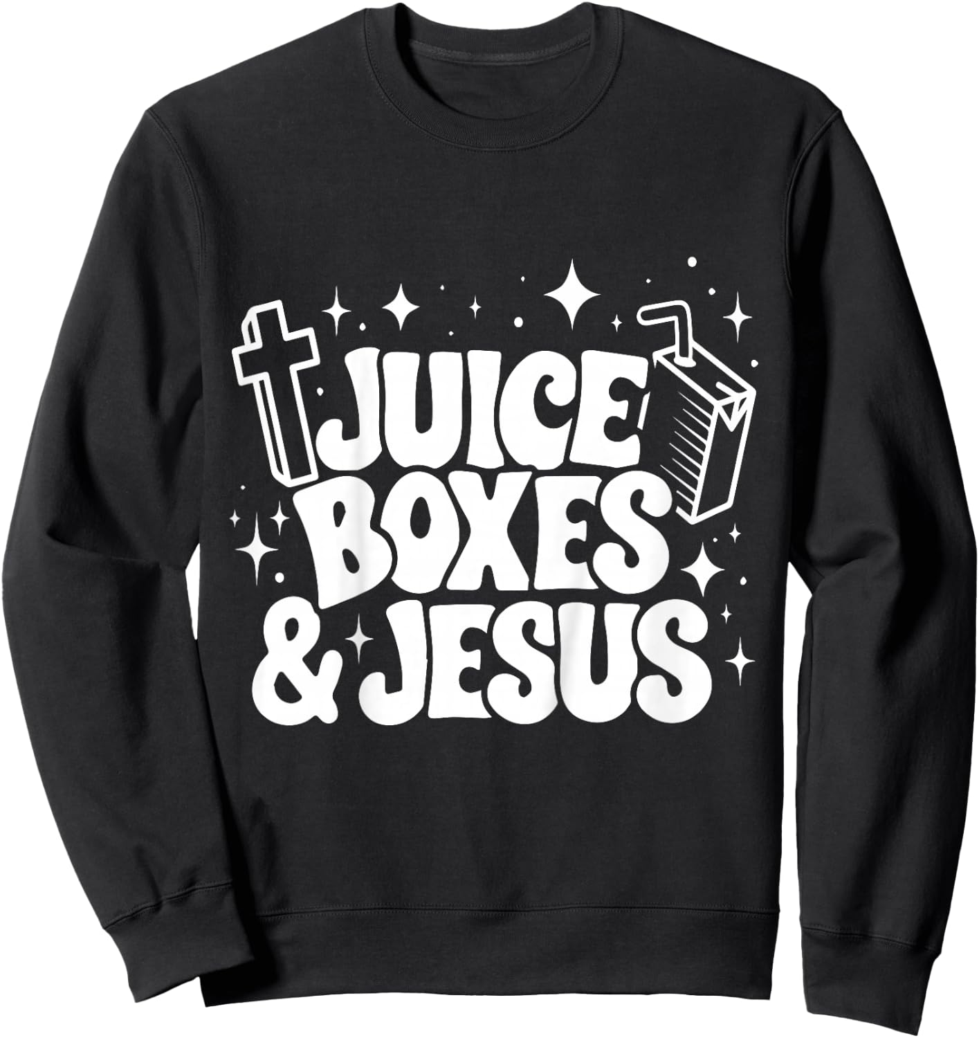 Kids A Juice boxes Saved My Life & Jesus Diabetes Awareness Sweatshirt - Sweatshirt | Black