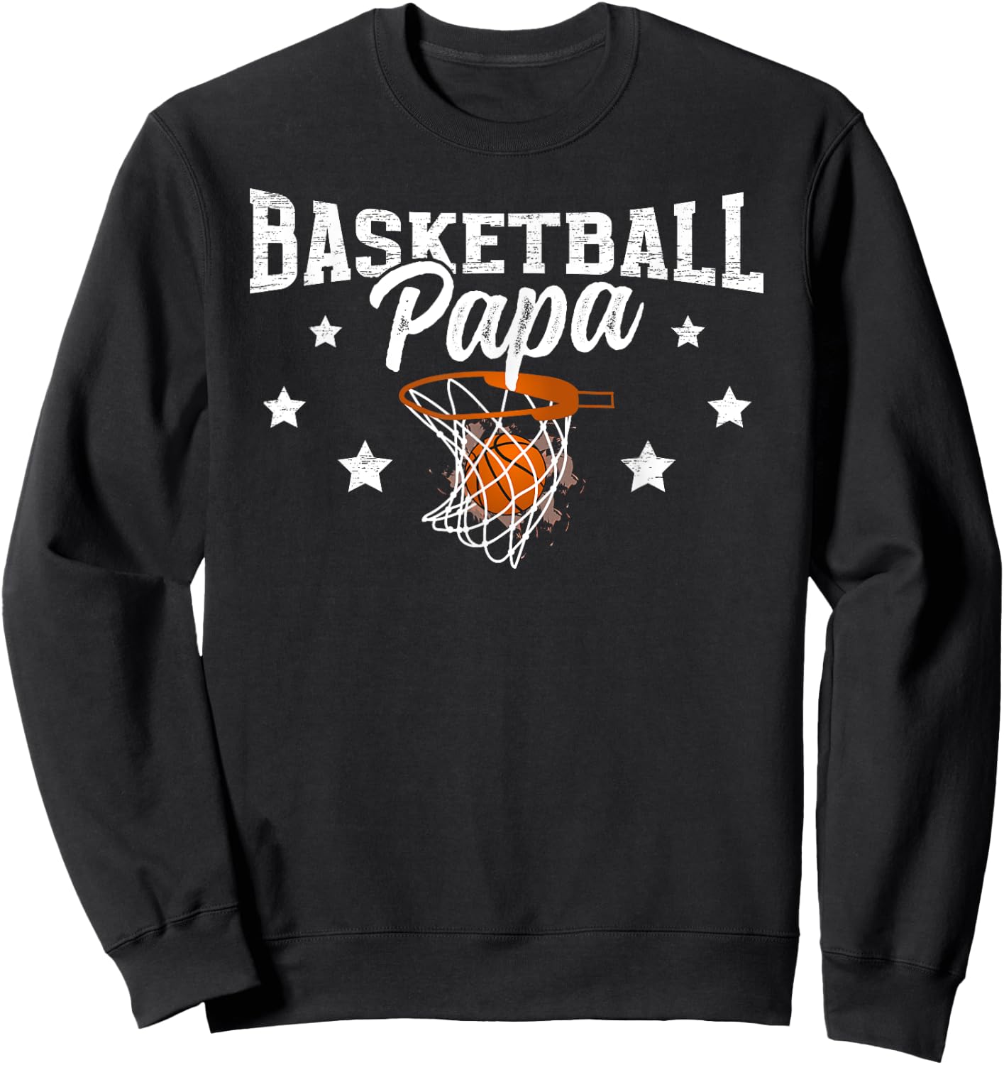 Basketball Papa Grandpa Papa Of A Basketball Player Papa Sweatshirt - Sweatshirt | Black