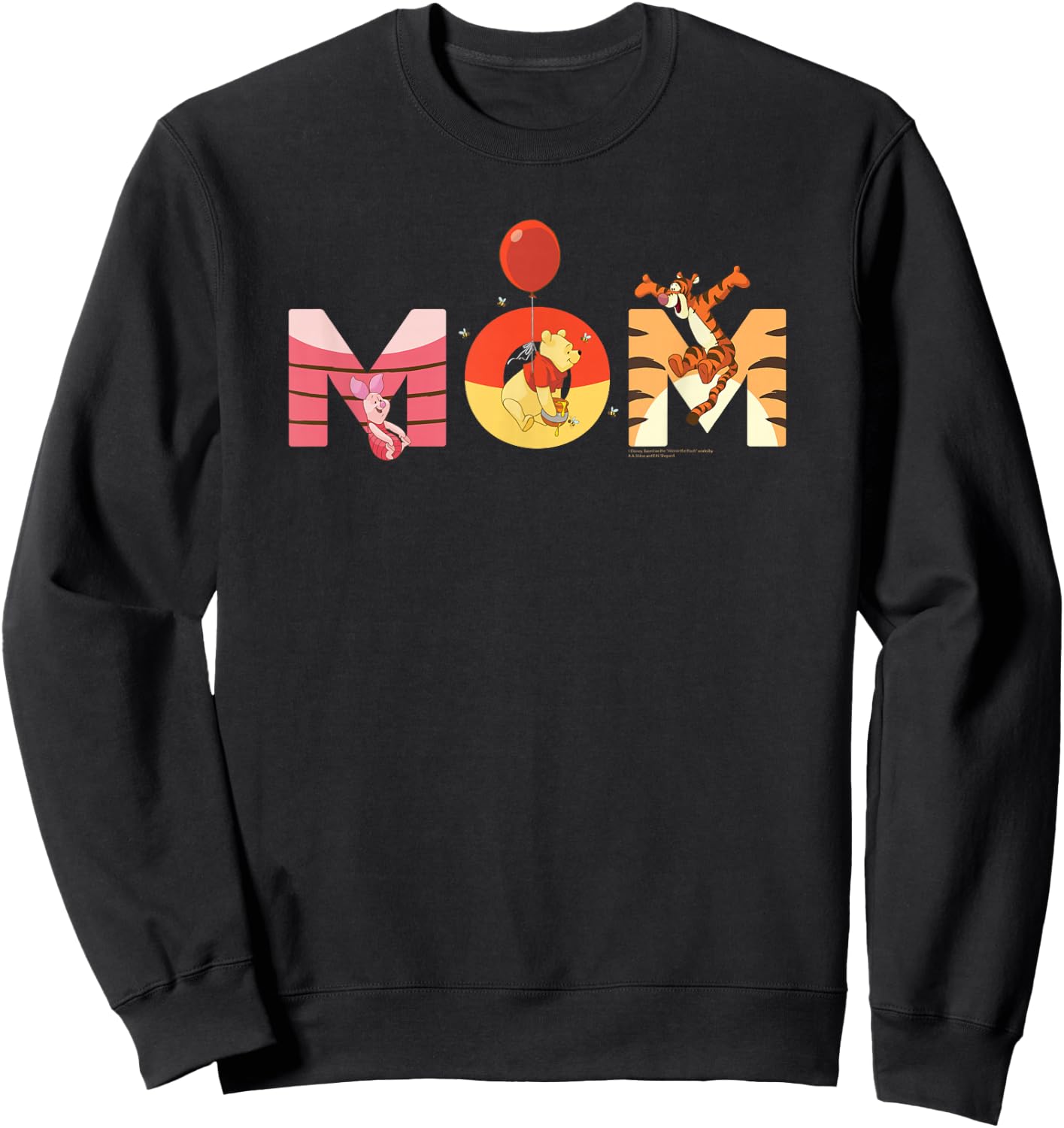 Disney Winnie the Pooh and Friends Mom Mother’s Day Birthday Sweatshirt - Sweatshirt | Black