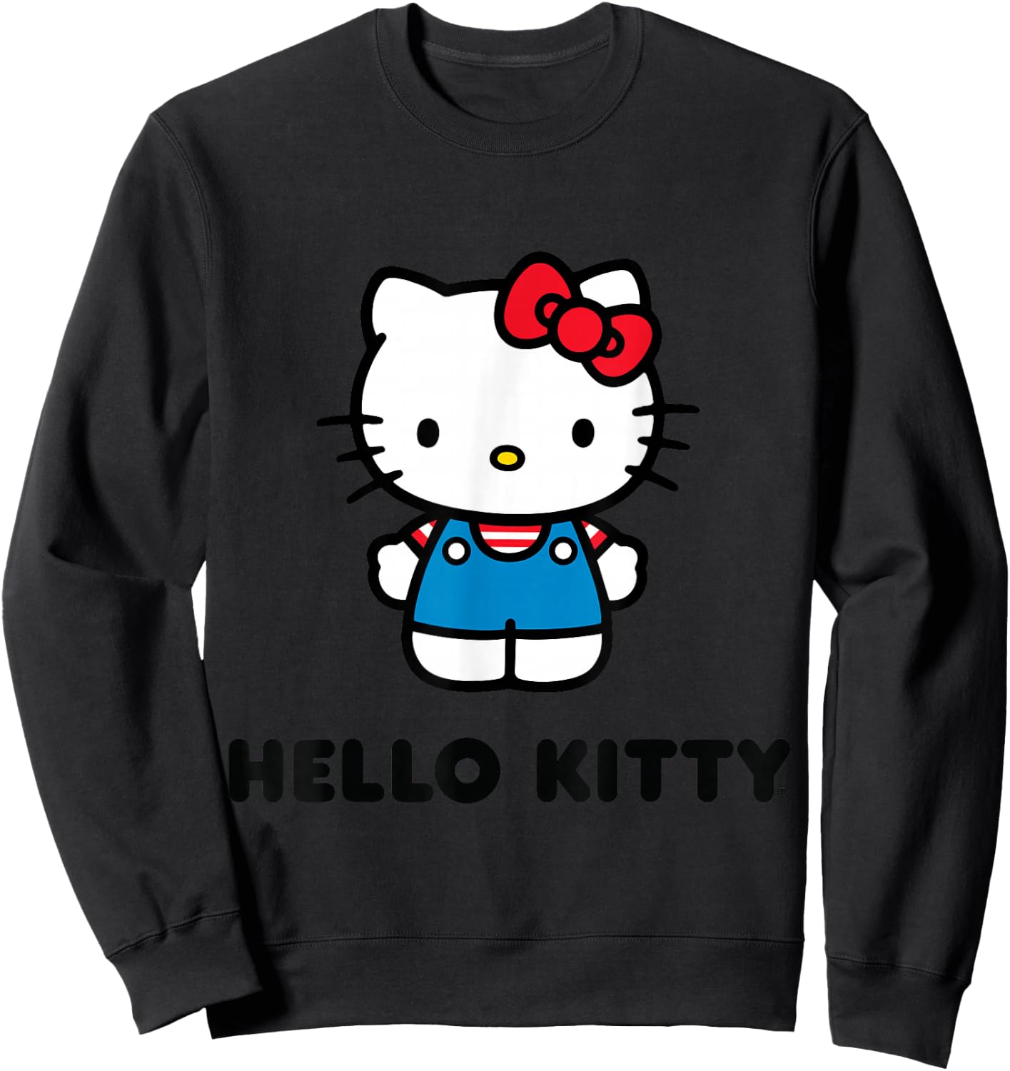 SANRIO Hello Kitty Character Front and Back , Grey Sweatshirt - Sweatshirt | Black