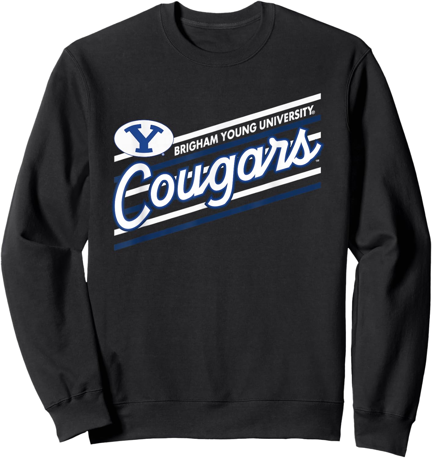 BYU Cougars Retro Performer Blue Officially Licensed Sweatshirt - Sweatshirt | Black