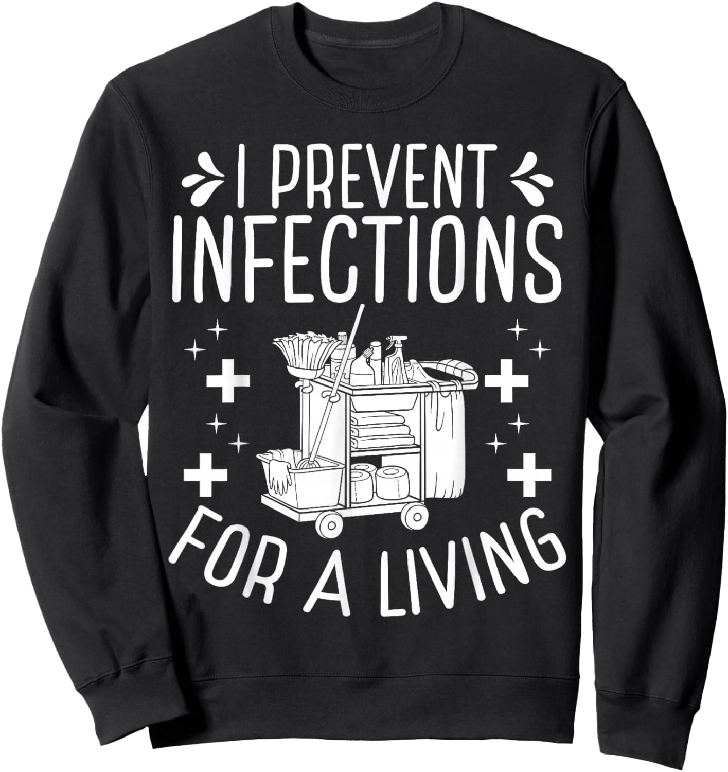 EVS Worker Environmental Service Technician EVS Tech Sweatshirt - Sweatshirt | Black