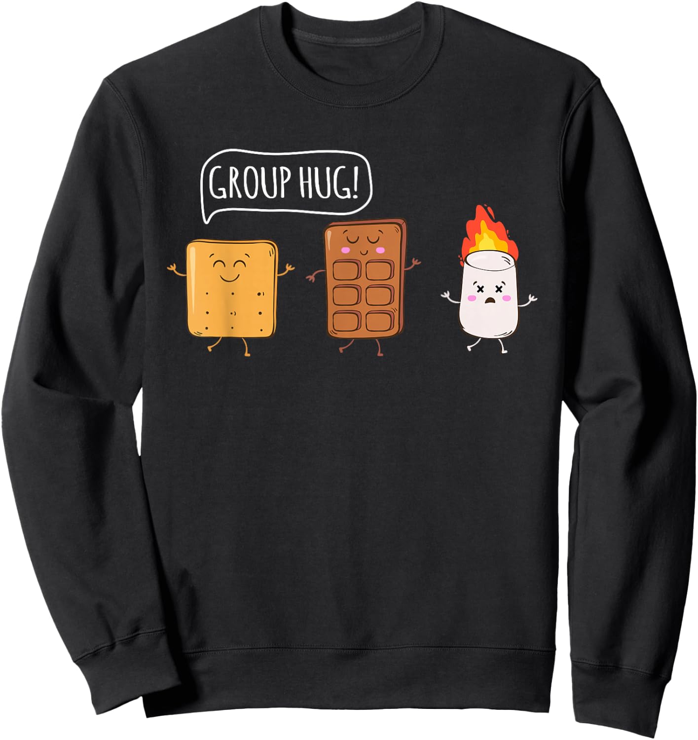 Funny Camping Roasting Bonfire Adventure Small Sweatshirt - Sweatshirt | Black