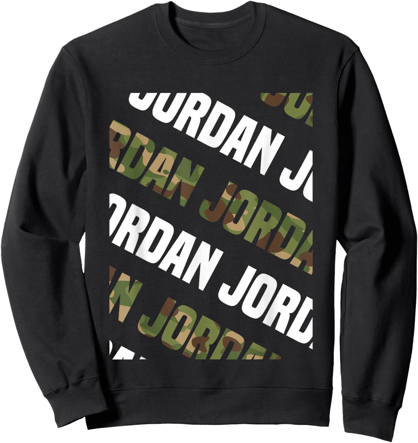 Jordan Camo Pattern Green Camouflage Sweatshirt - Sweatshirt | Black