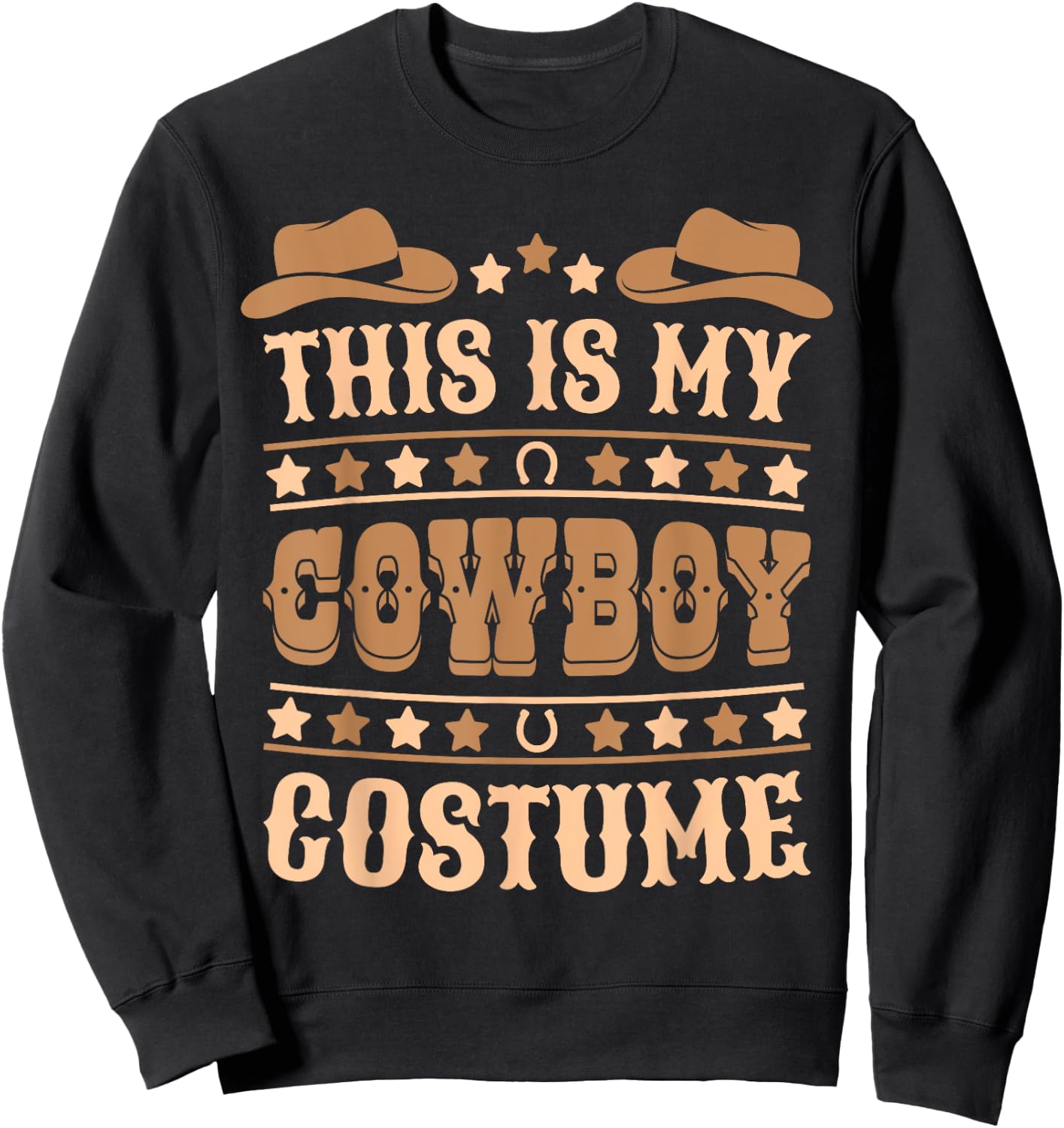 Cute Cowboy Western Cowboy Outfit Men Boy Kid Cowboy Costume Sweatshirt - Sweatshirt | Black