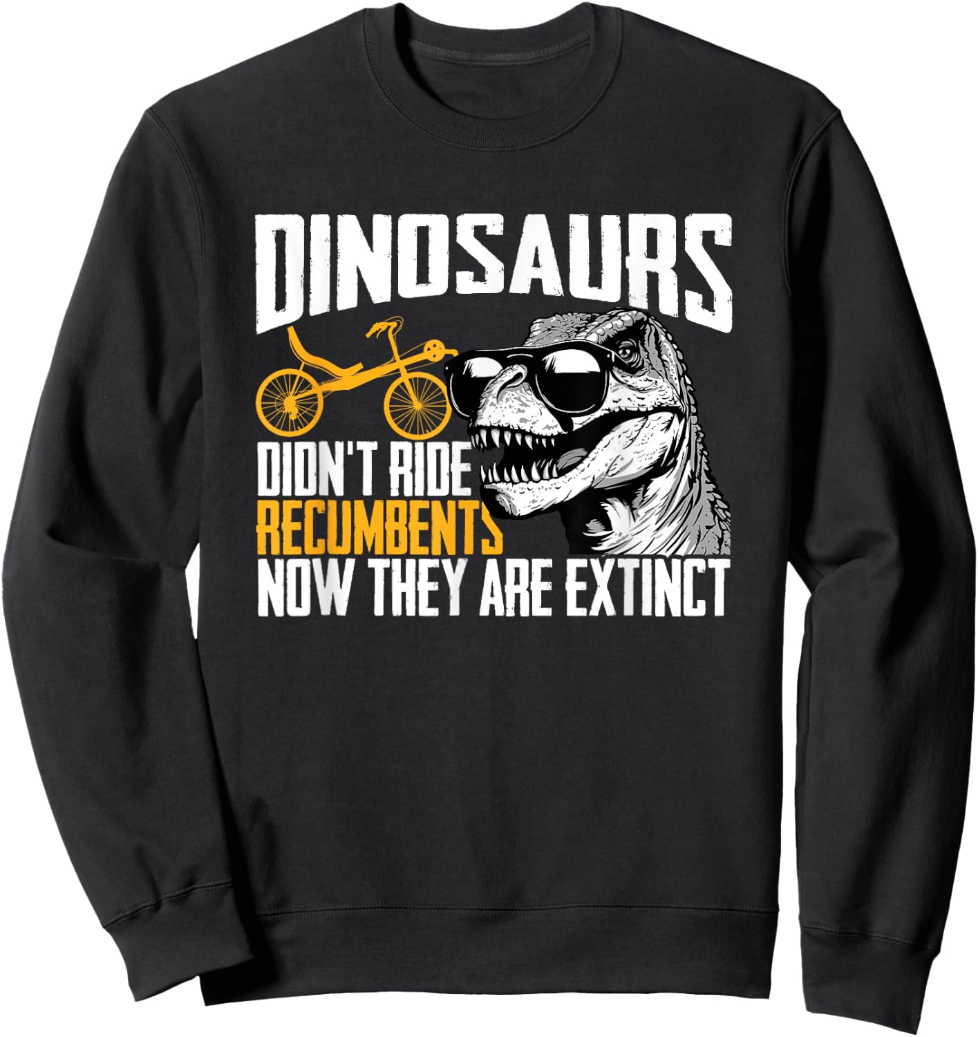 Recumbent Trike Bicycle Bike Rider Funny Recumbent Bike Sweatshirt - Sweatshirt | Black