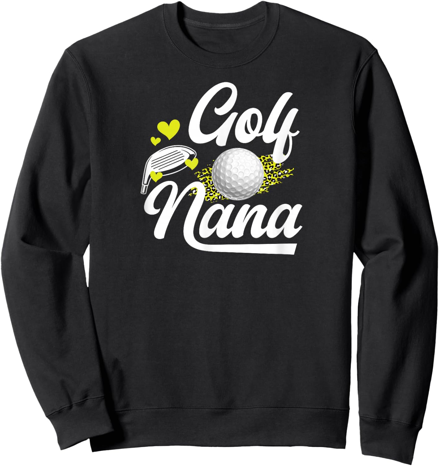 Golf Nana Leopard Golfer Nana Of A Golf Player Nana Sweatshirt - Sweatshirt | Black