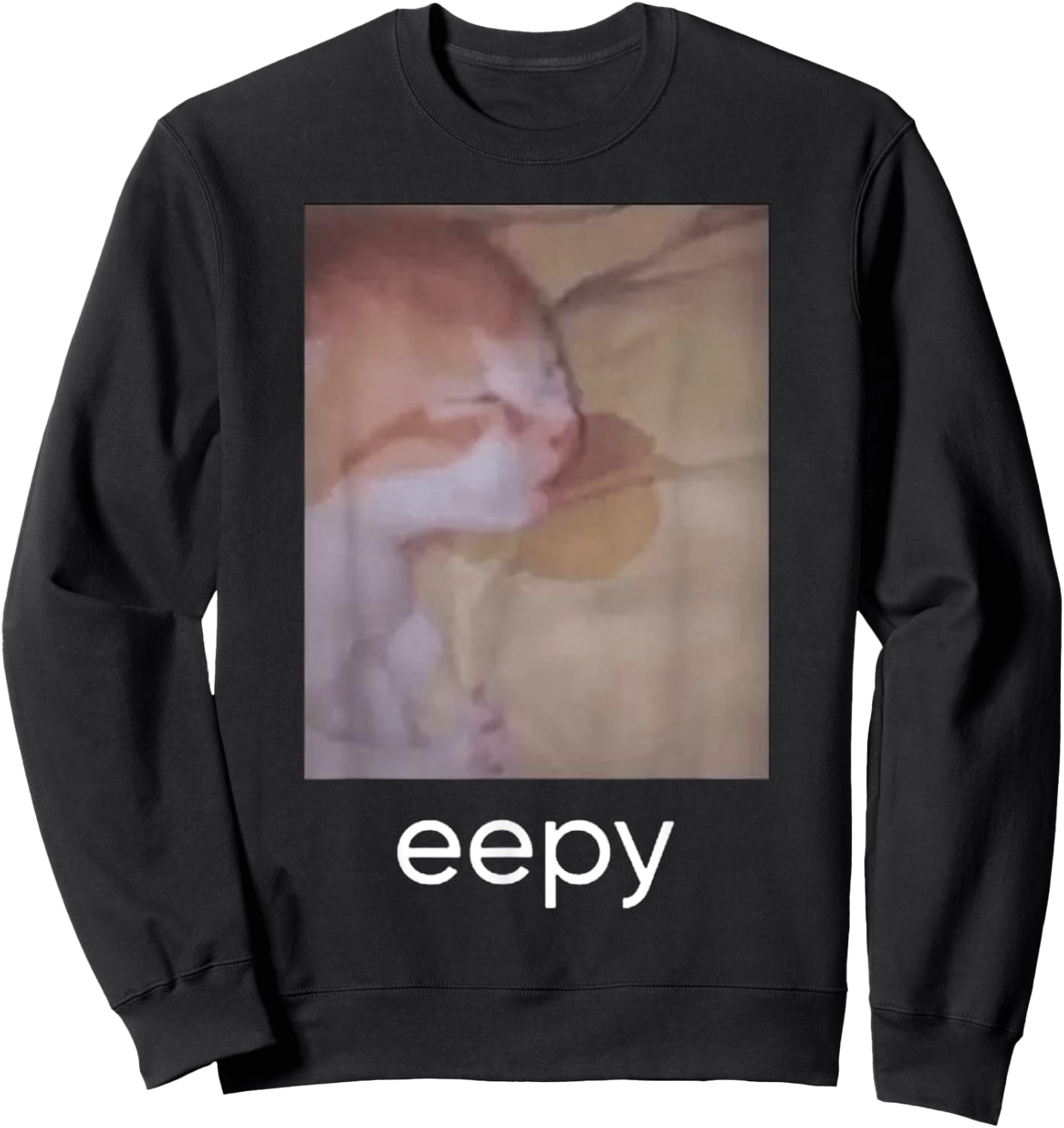Eepy Cat Meme Sweatshirt - Sweatshirt | Black