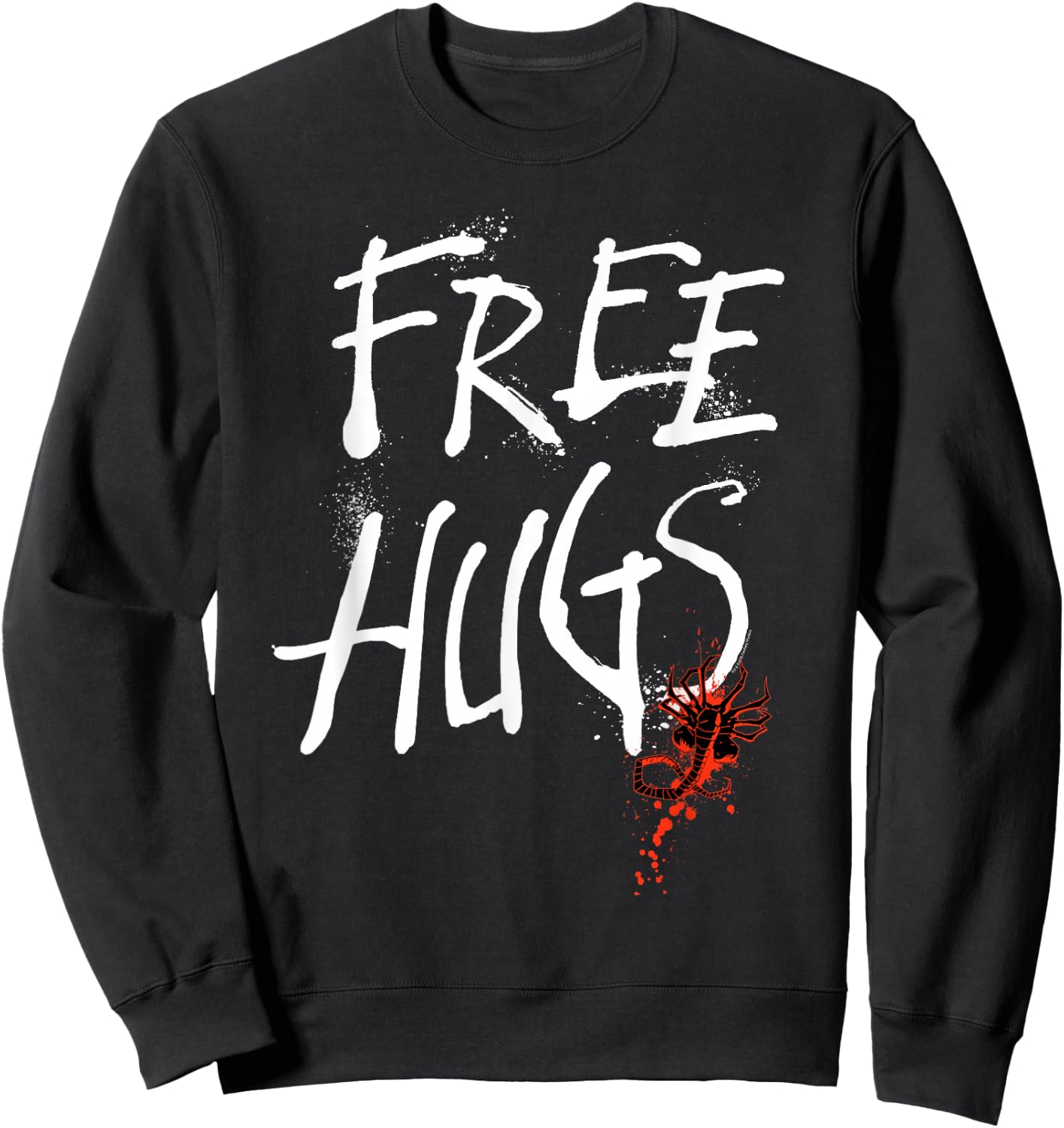 Alien: Romulus Xenomorph Facehugger Free Hugs Sweatshirt - Sweatshirt | Black
