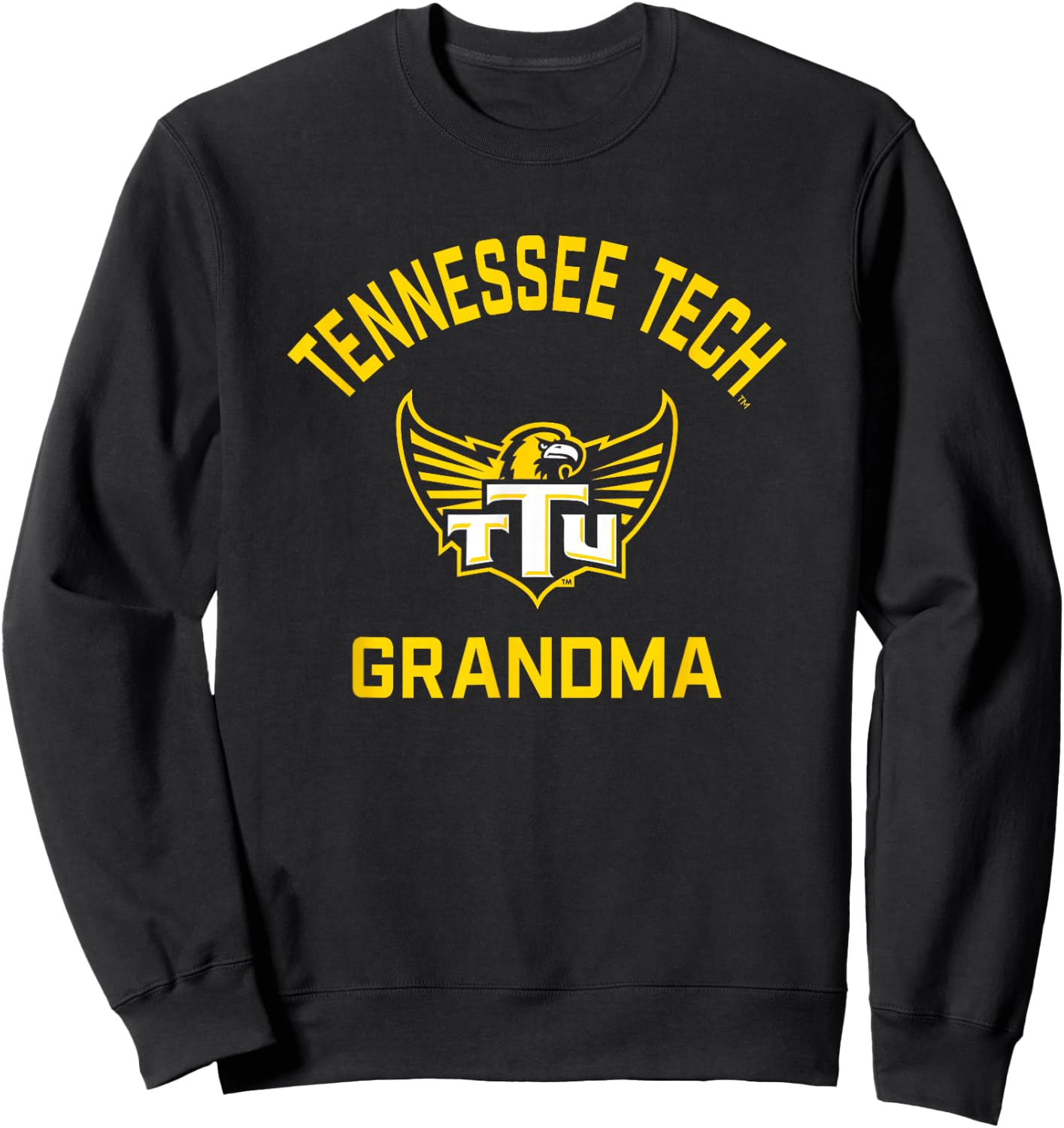 Tennessee Tech Golden Eagles Arched Grandma Sweatshirt - Sweatshirt | Black