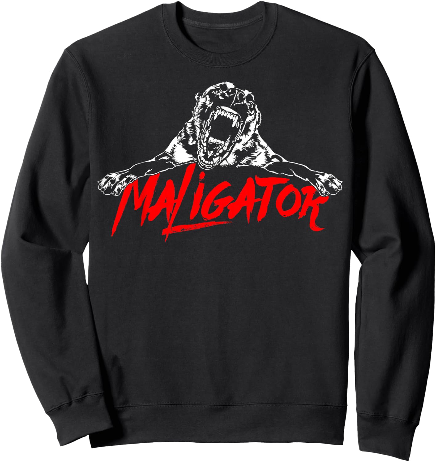 Maligator Belgian Malinois Hund Fun Shirt Gift Sweatshirt - Sweatshirt | Black