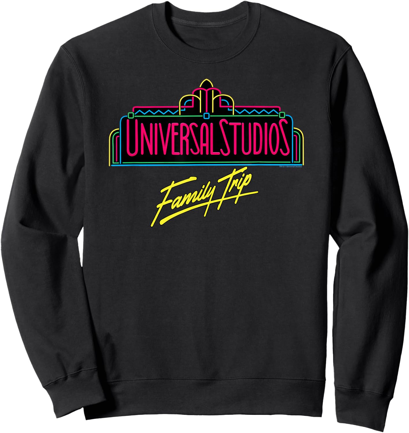 Universal Studios Marquee Family Trip Sweatshirt - Sweatshirt | Black