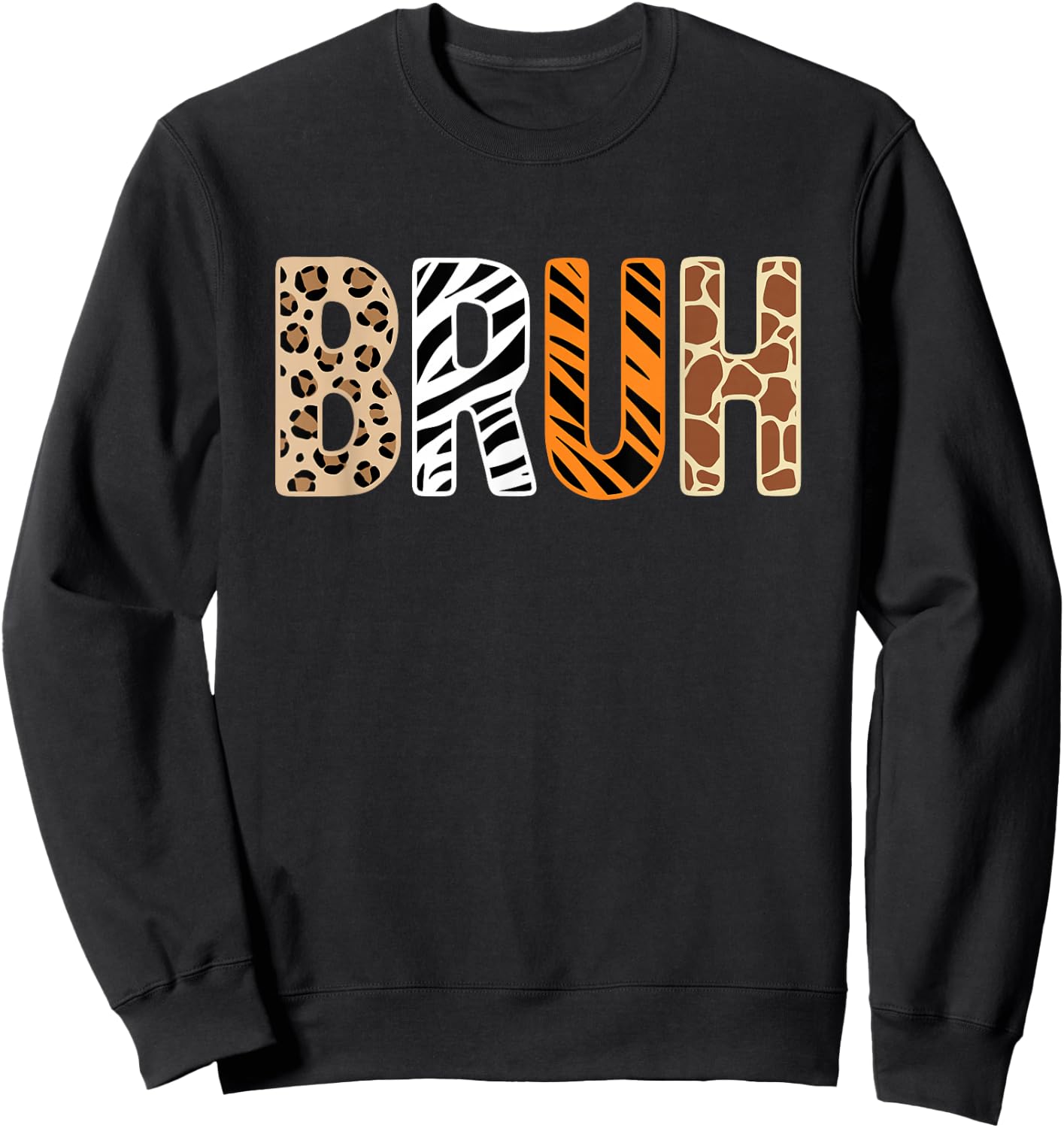 Safari Bruh Zookeeper Funny Animals Wildlife Boys Kids Sweatshirt - Sweatshirt | Black