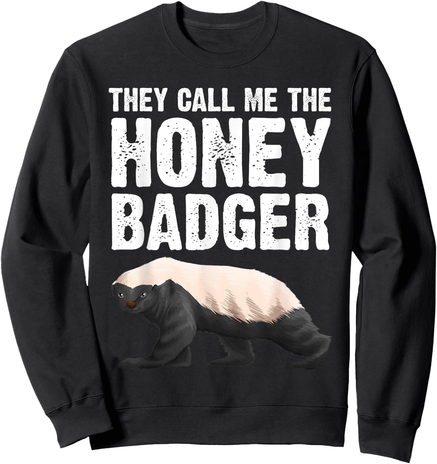Cool Honey Badger Design Women Honey Badger Lover Sweatshirt - Sweatshirt | Black