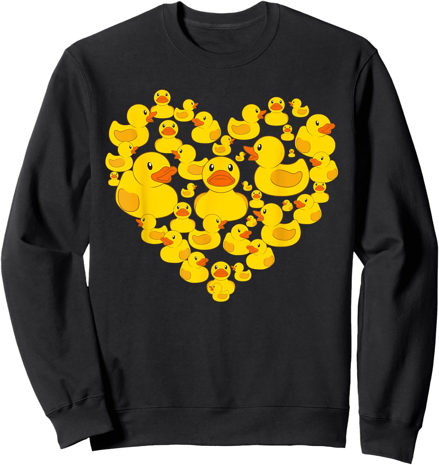 Funny Rubber Duck Design Women Rubber Ducky Lover Sweatshirt - Sweatshirt | Black