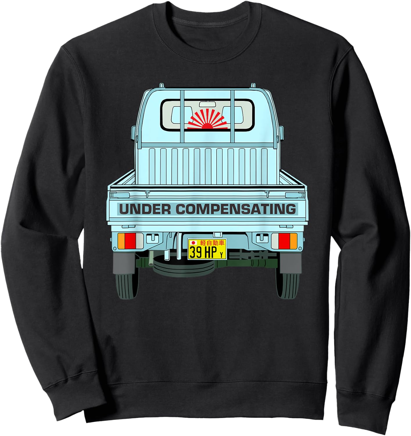 Japan Mini Truck Kei CarCab Over Compact 4wd Off Road Truck Sweatshirt - Sweatshirt | Black