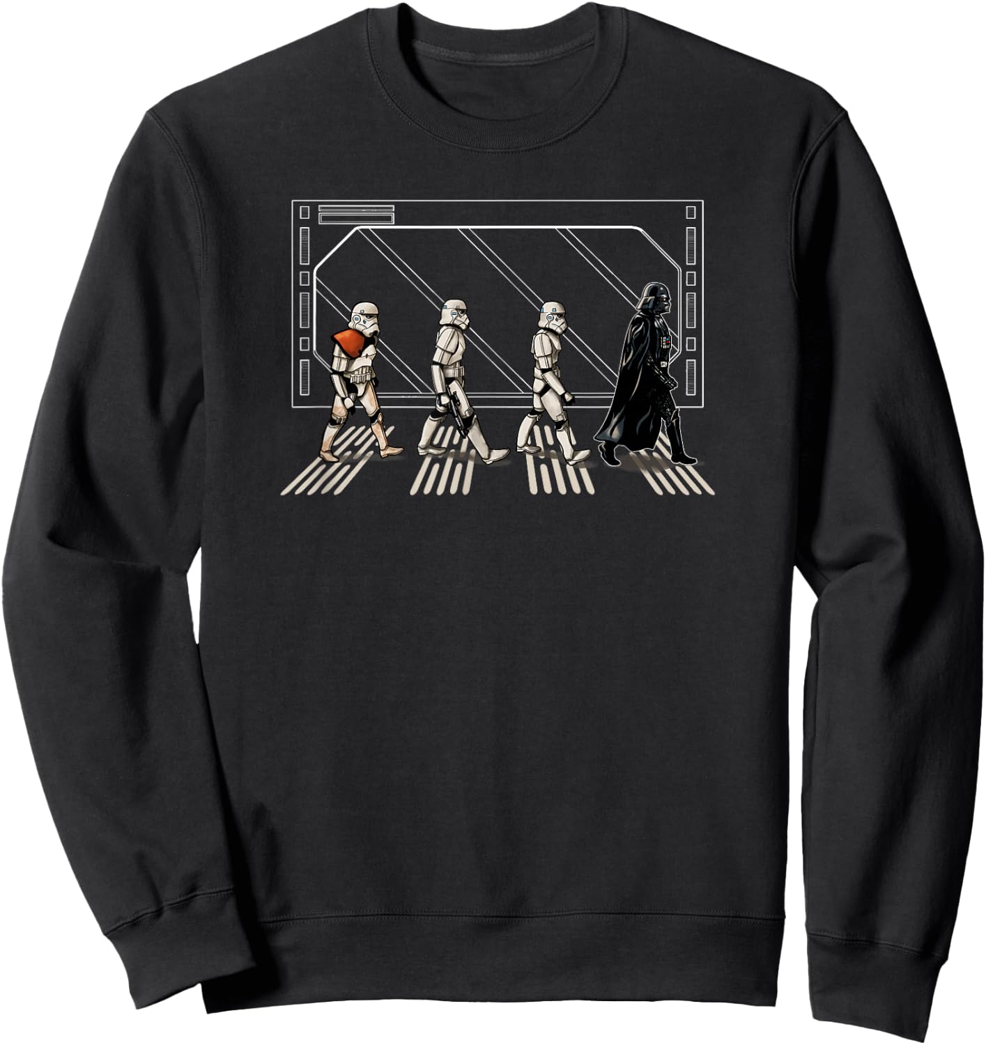Star Wars Classic Darth Vader & Stormtroopers Abbey Road Sweatshirt - Sweatshirt | Black